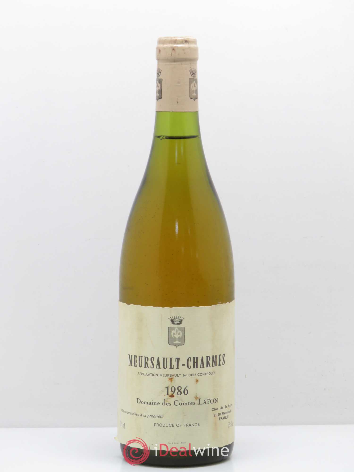 Meursault 1er Cru Charmes Comtes Lafon (Domaine des) 1986 - Lot de 1 bouteille - 0