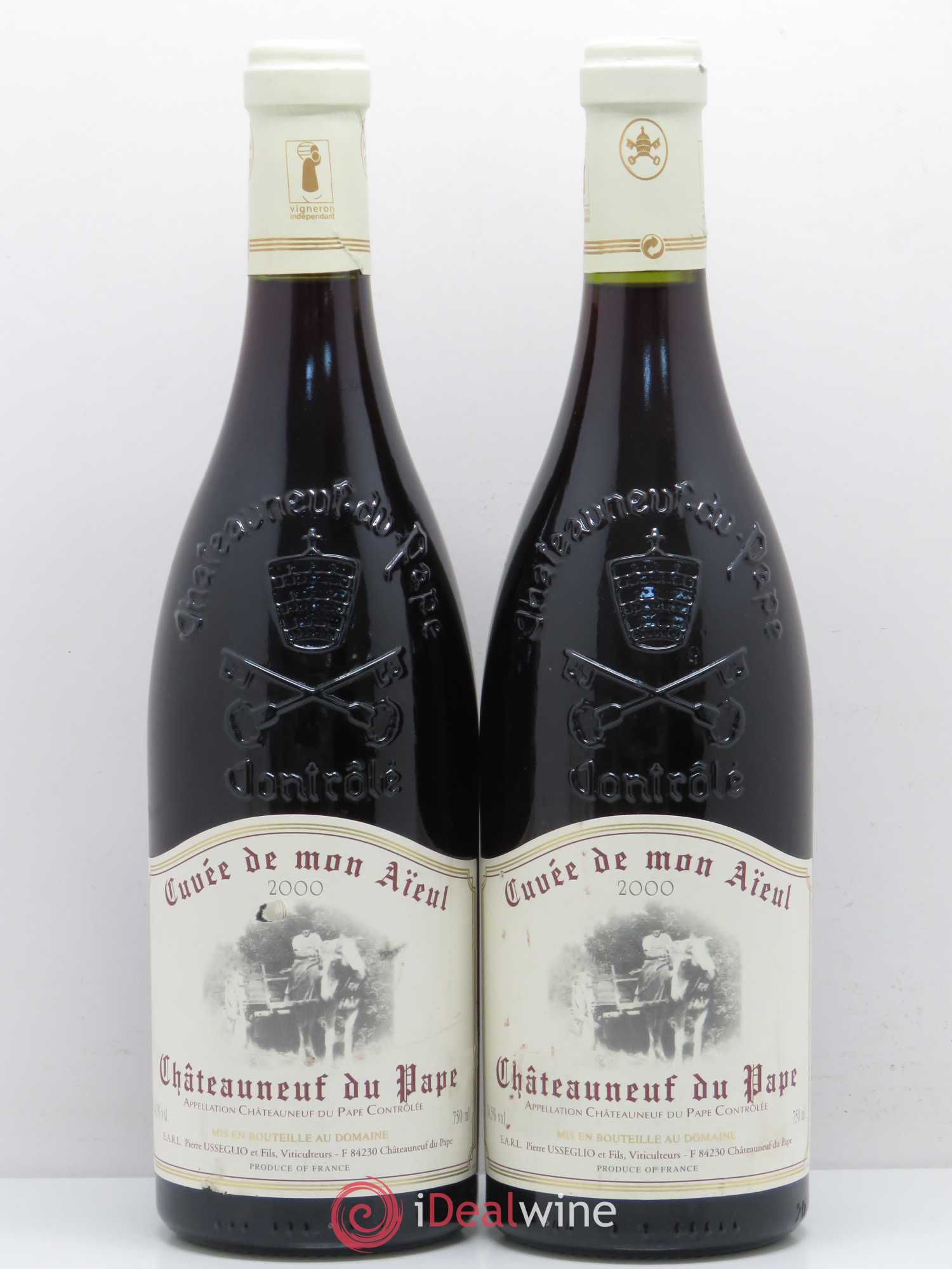 Châteauneuf-du-Pape Cuvée de mon Aïeul Pierre Usseglio & Fils 2000 - Lot de 2 bouteilles - 0