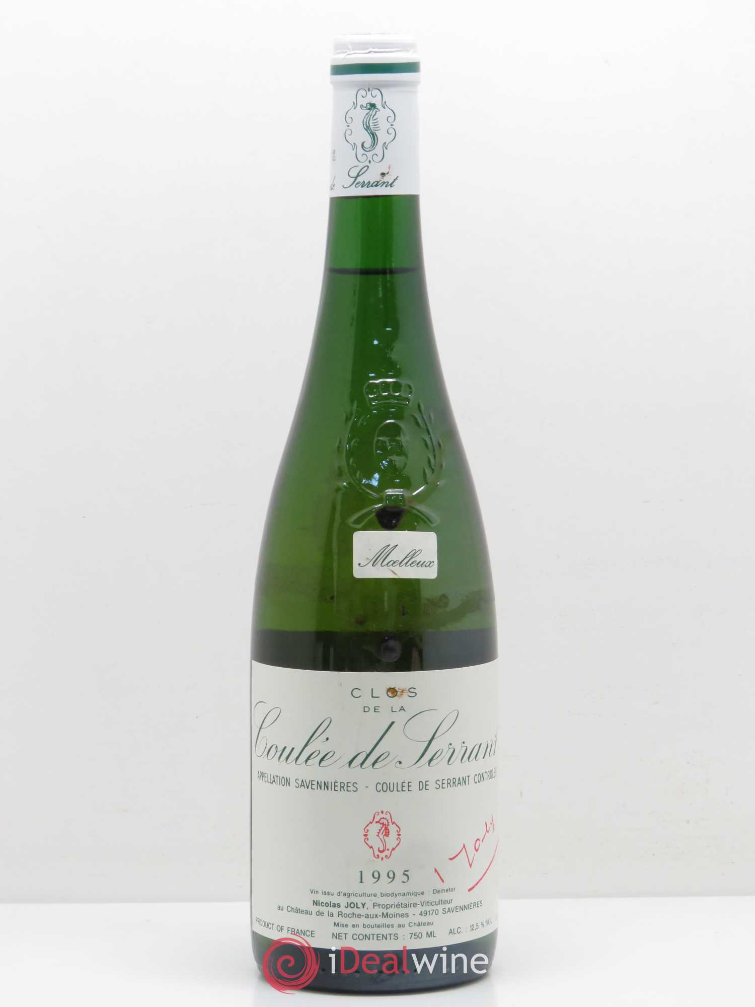 Savennières Clos de la Coulée de Serrant Vignobles de la Coulée de Serrant - Nicolas Joly 1995 - Lot de 1 bouteille - 0