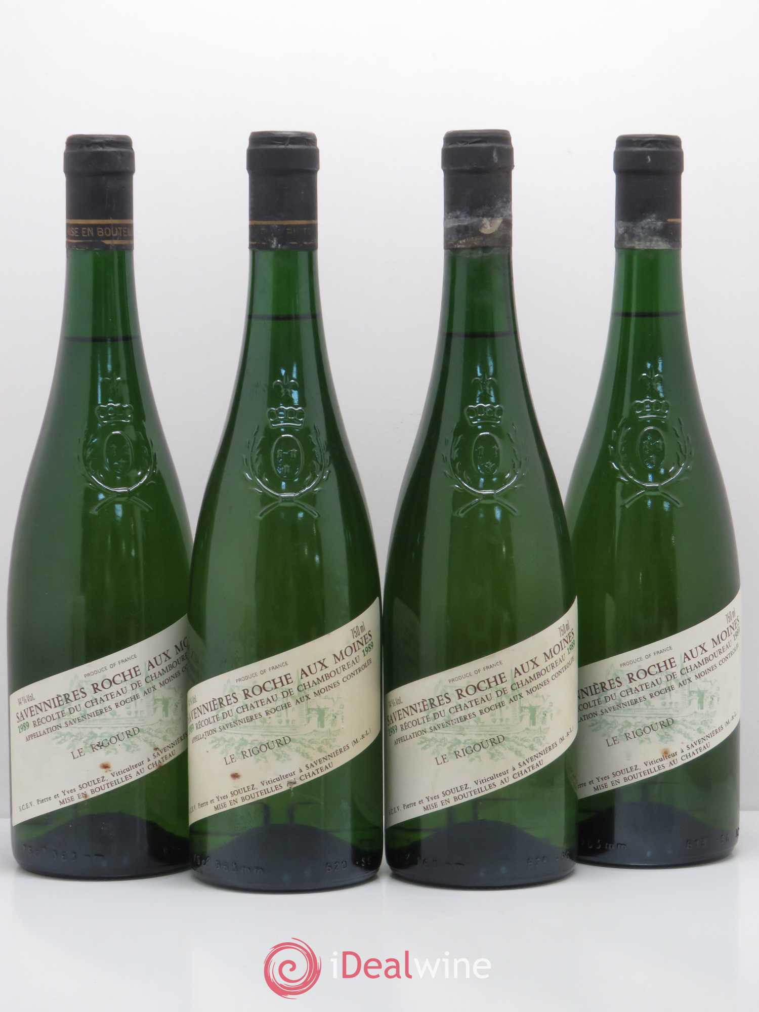 Savennières Roche aux Moines Le Rigourd Château de Chamboureau 1989 - Lot de 4 bouteilles - 0