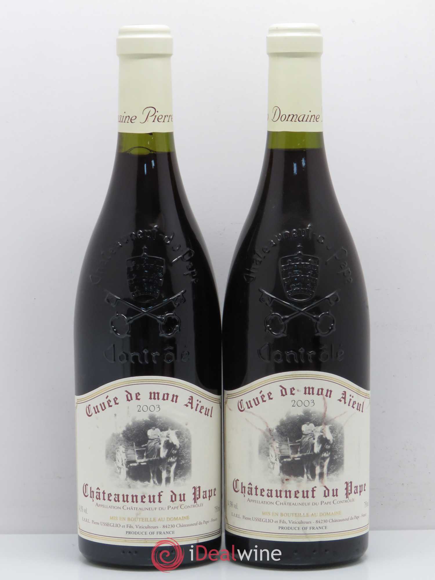Châteauneuf-du-Pape Cuvée de mon Aïeul Pierre Usseglio & Fils 2003 - Lot de 2 bouteilles - 0