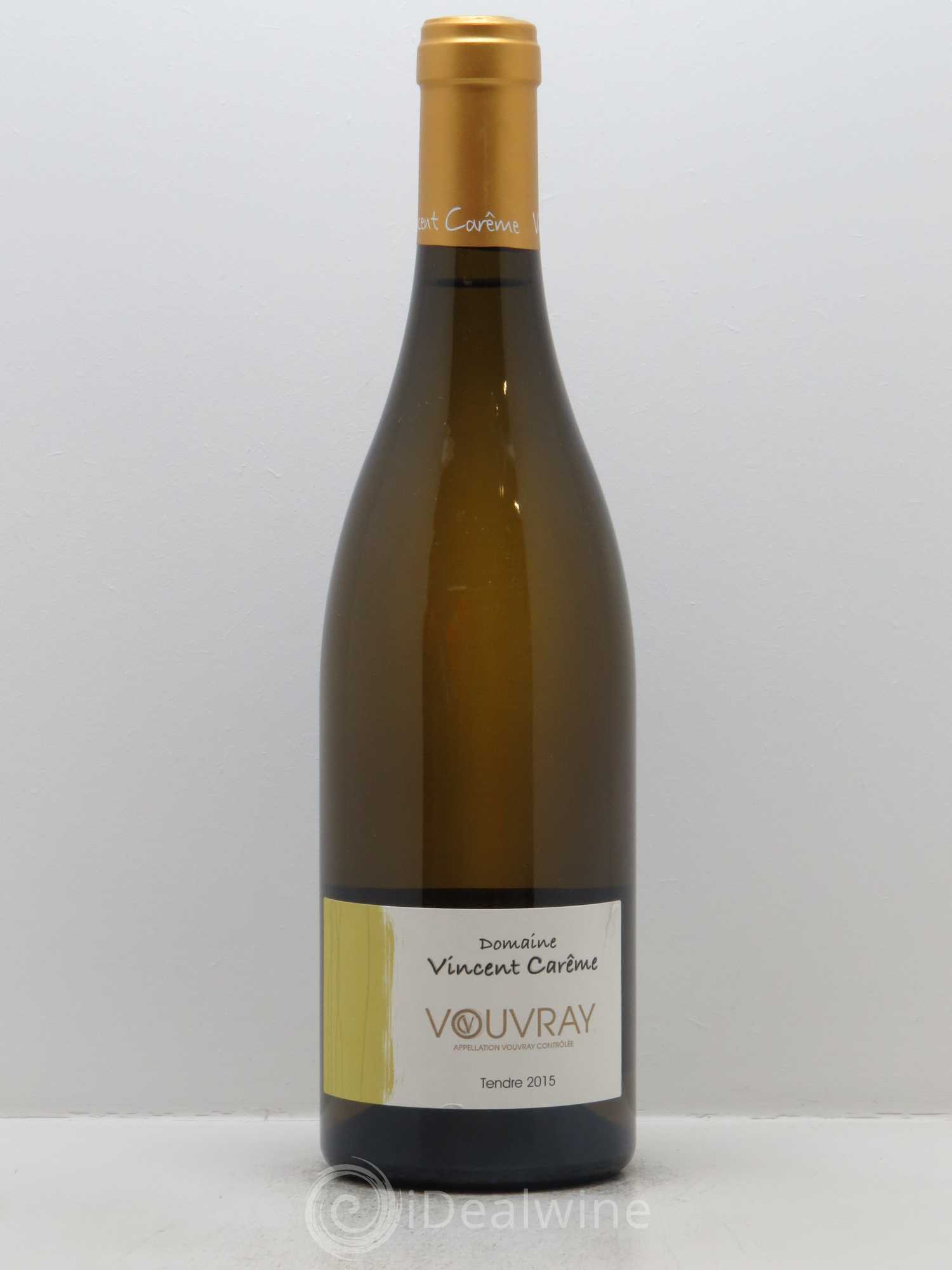Vouvray Tendre Domaine Vincent Carême 2015 - Lot de 1 bouteille - 0