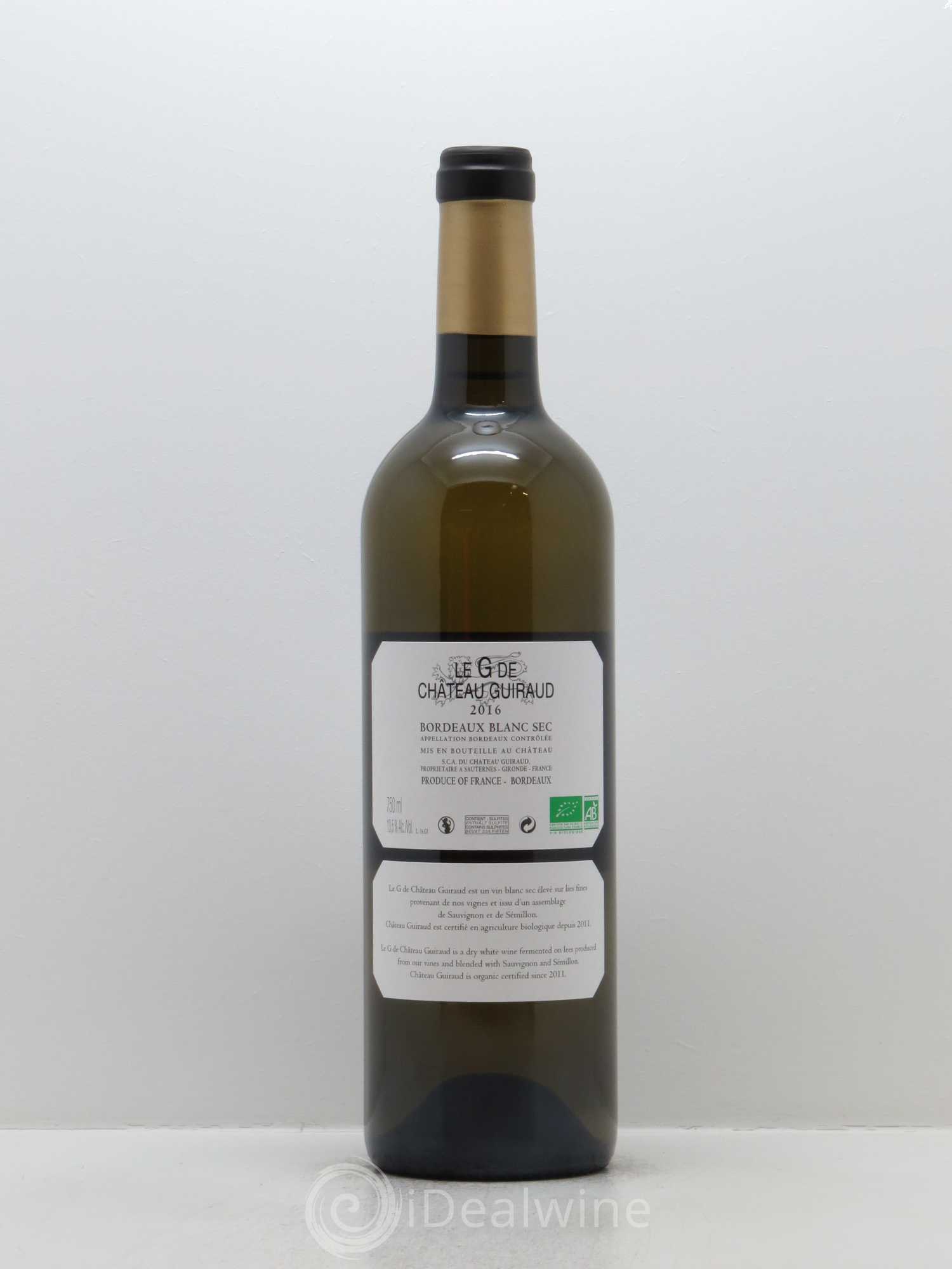 Le G de Château Guiraud 2016 - Lot de 1 bouteille - 1