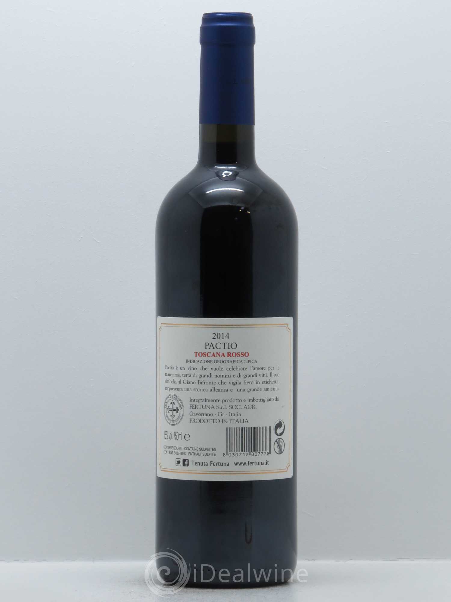 Maremma Toscana Tenuta Fertuna Pactio 2014 - Lot de 1 bouteille - 1