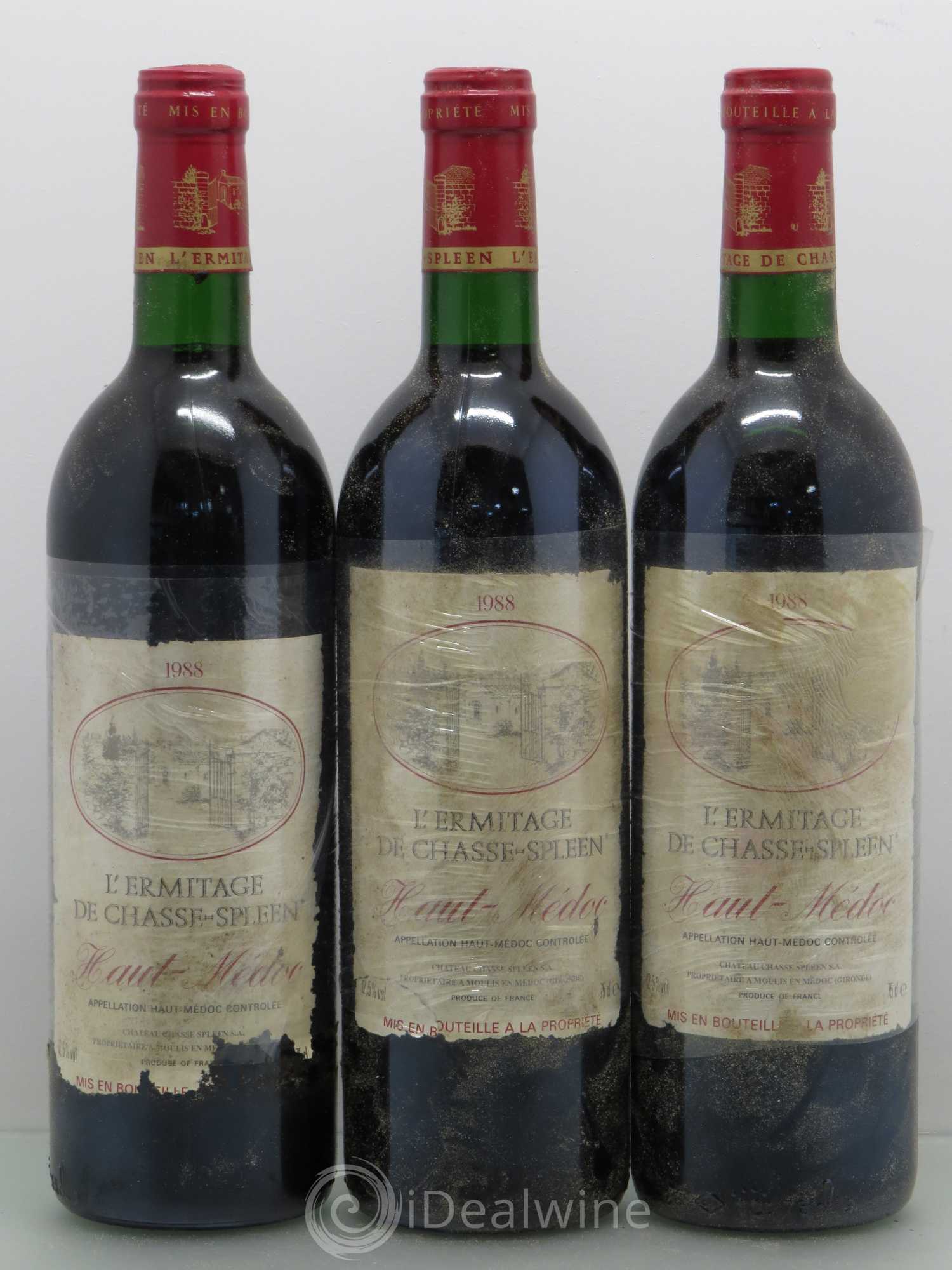 Héritage (Ermitage) de Chasse Spleen 1988 - Lot de 6 bouteilles - 2