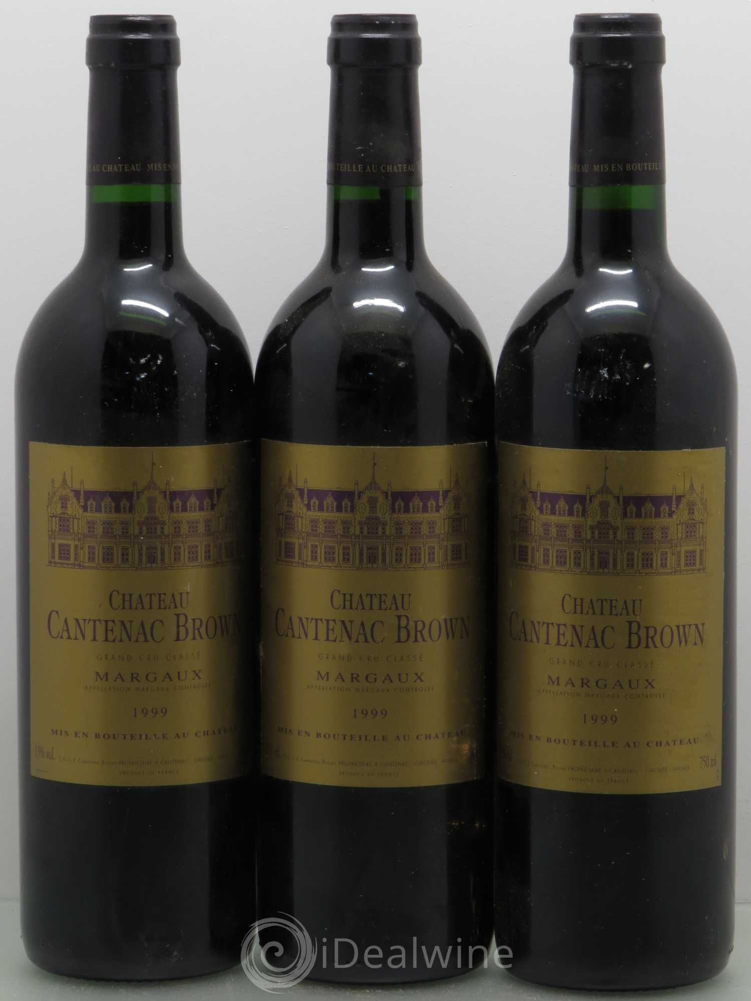 Château Cantenac Brown 3ème Grand Cru Classé 1999 - Lot de 3 bouteilles - 0