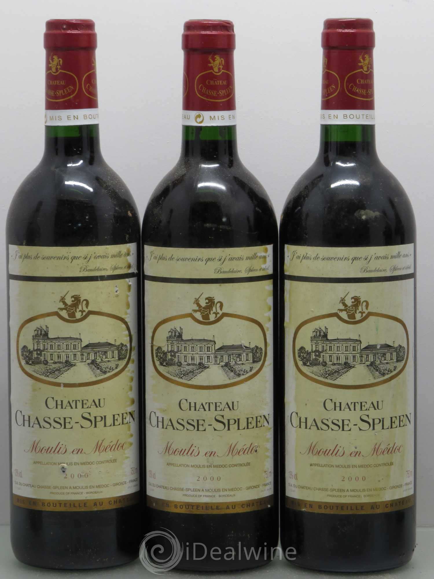 Château Chasse Spleen 2000 - Lot de 6 bouteilles - 1