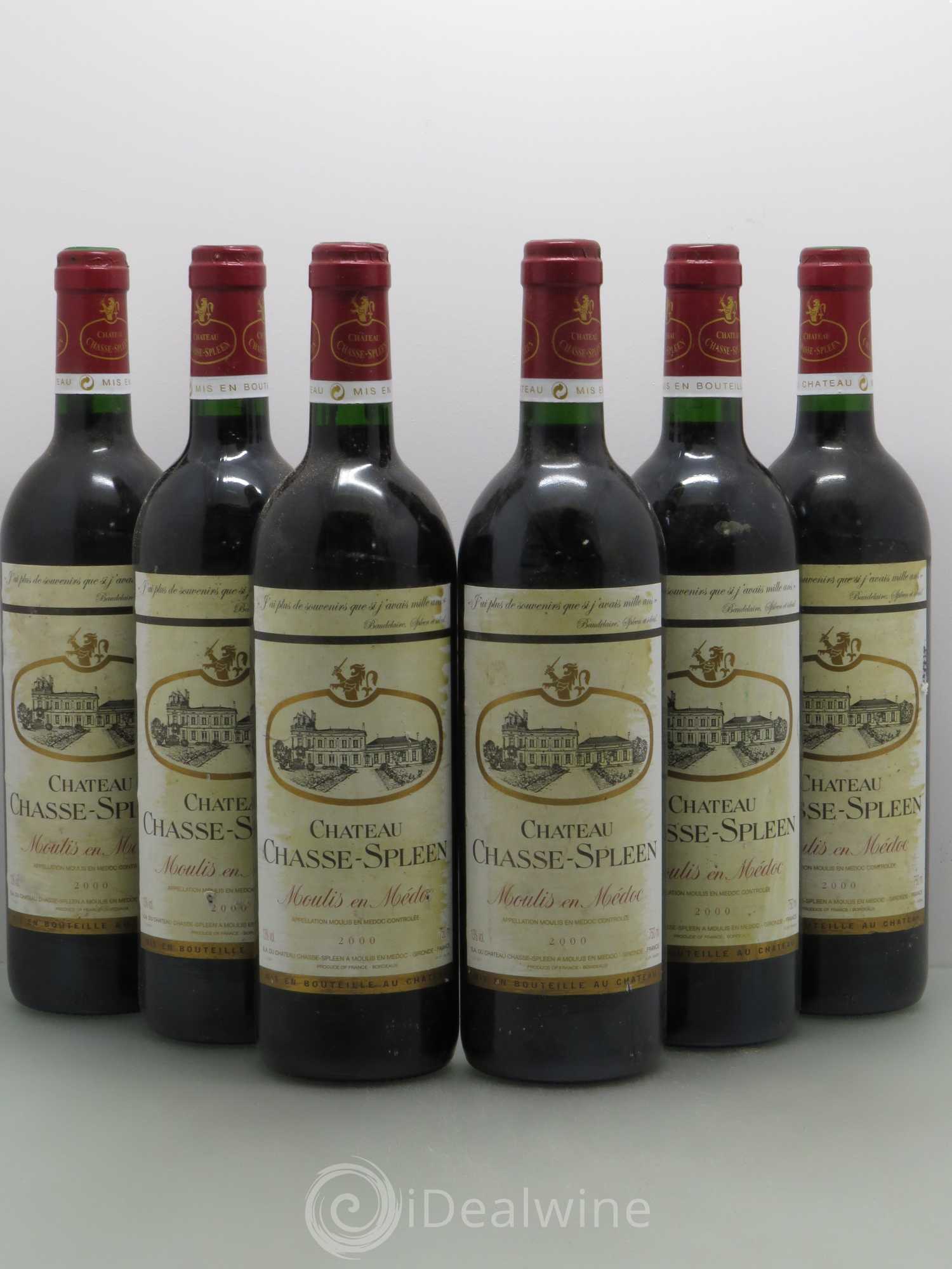 Château Chasse Spleen 2000 - Lot de 6 bouteilles - 0