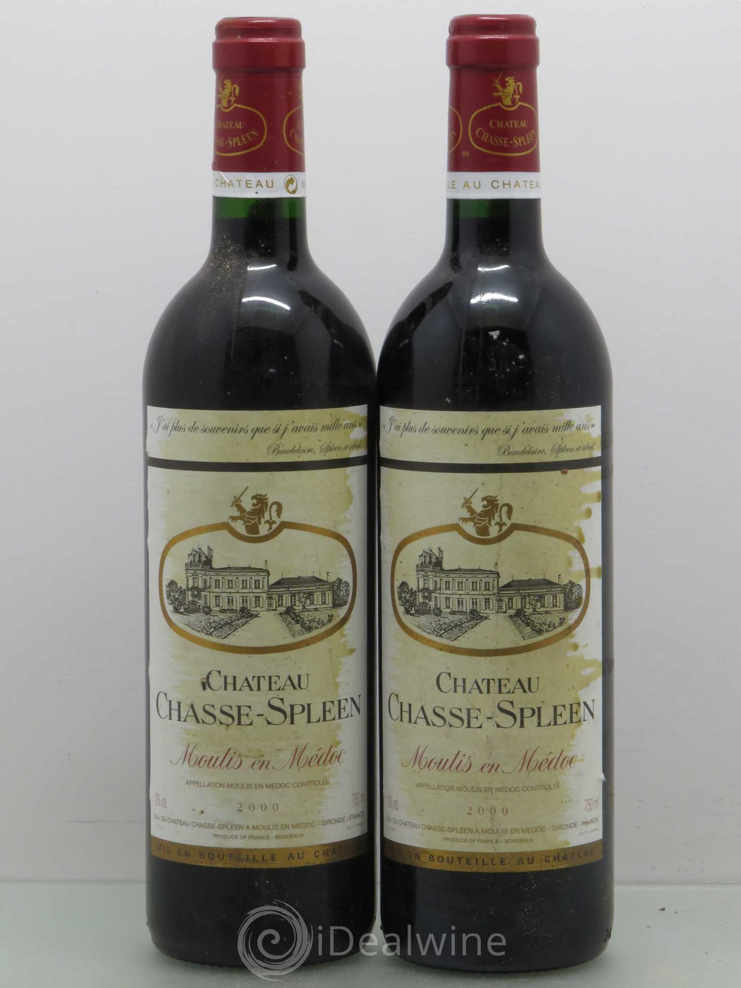 Château Chasse Spleen 2000 - Lot de 2 bouteilles - 0