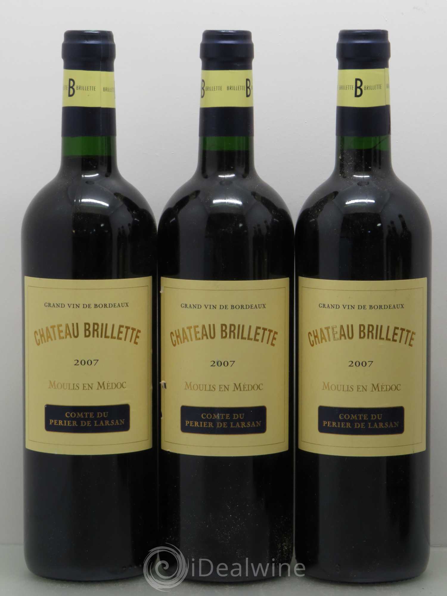 Château Brillette Cru Bourgeois 2007 - Lot de 6 bouteilles - 1