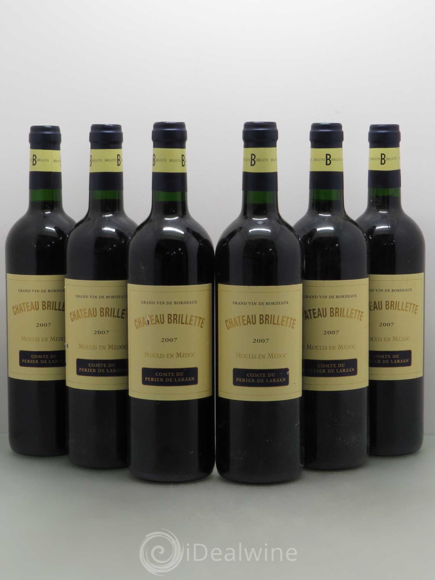 Château Brillette Cru Bourgeois 2007 - Lot de 6 bouteilles - 0