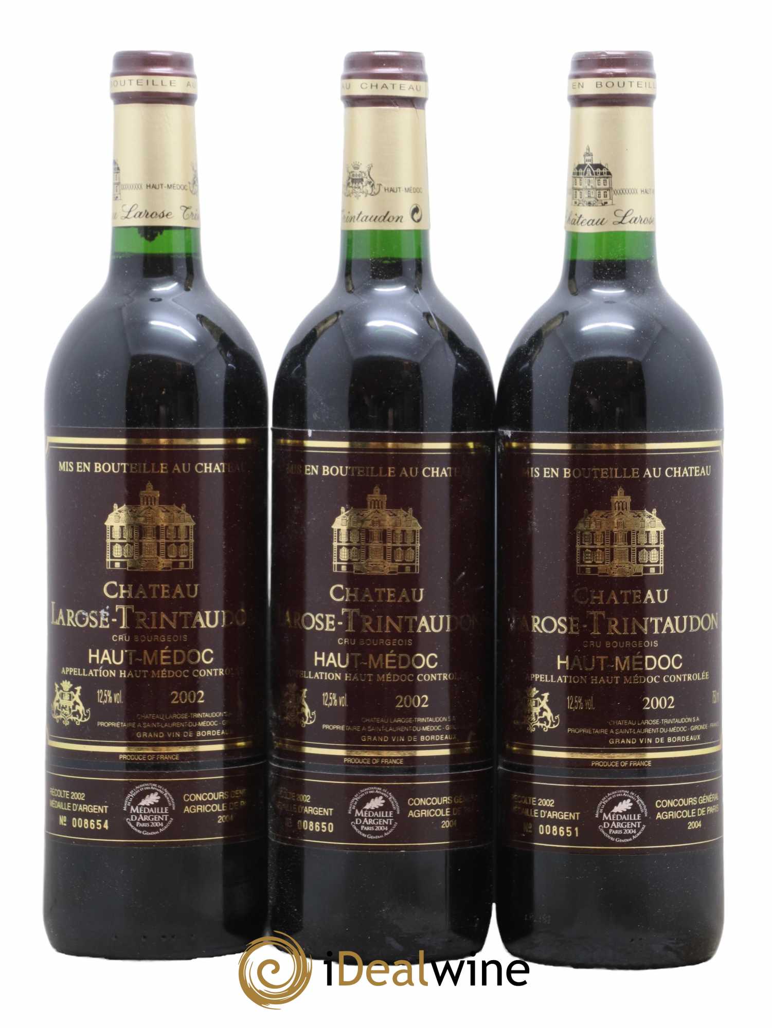 Château Larose Trintaudon Cru Bourgeois 2002 - Lot de 3 bouteilles - 0