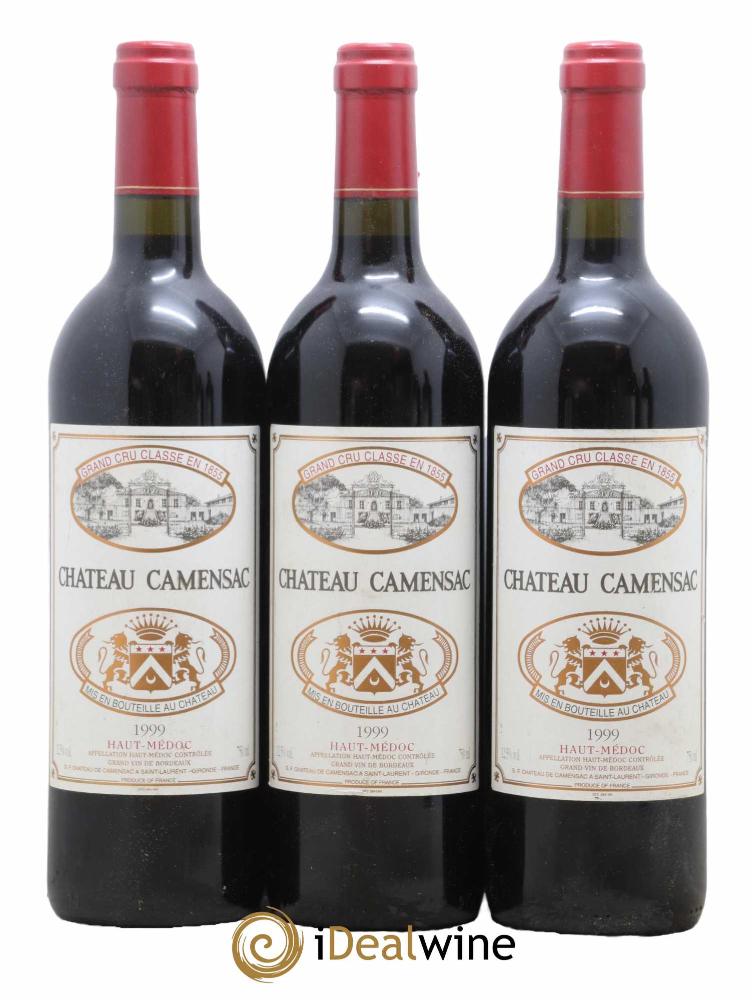 Château Camensac 5ème Grand Cru Classé 1999 - Lot de 3 bouteilles - 0