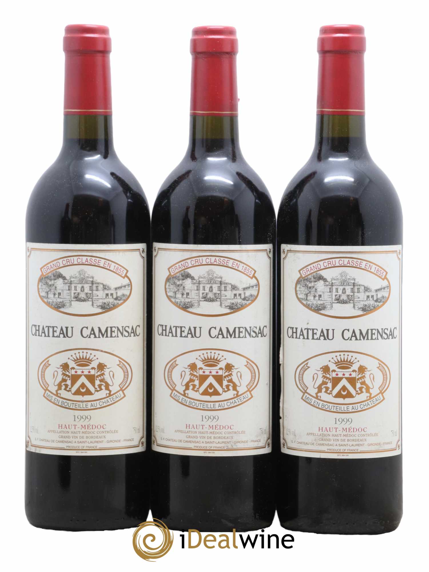 Château Camensac 5ème Grand Cru Classé 1999 - Lot de 3 bouteilles - 0