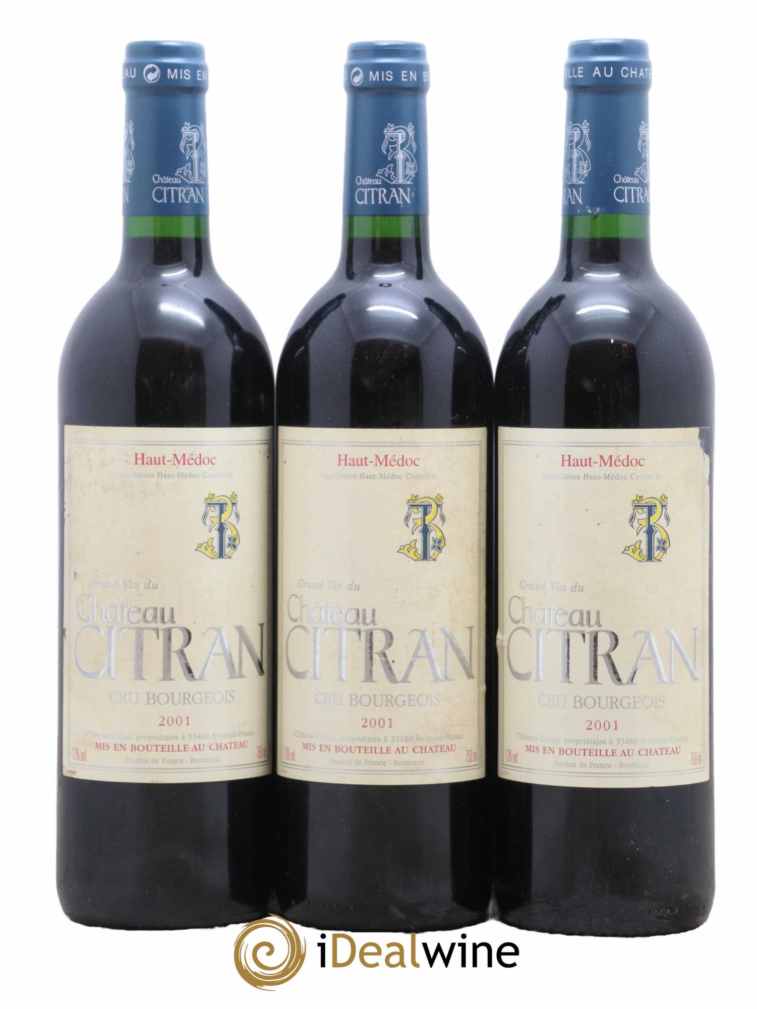 Château Citran Cru Bourgeois 2001 - Lot de 3 bouteilles - 0