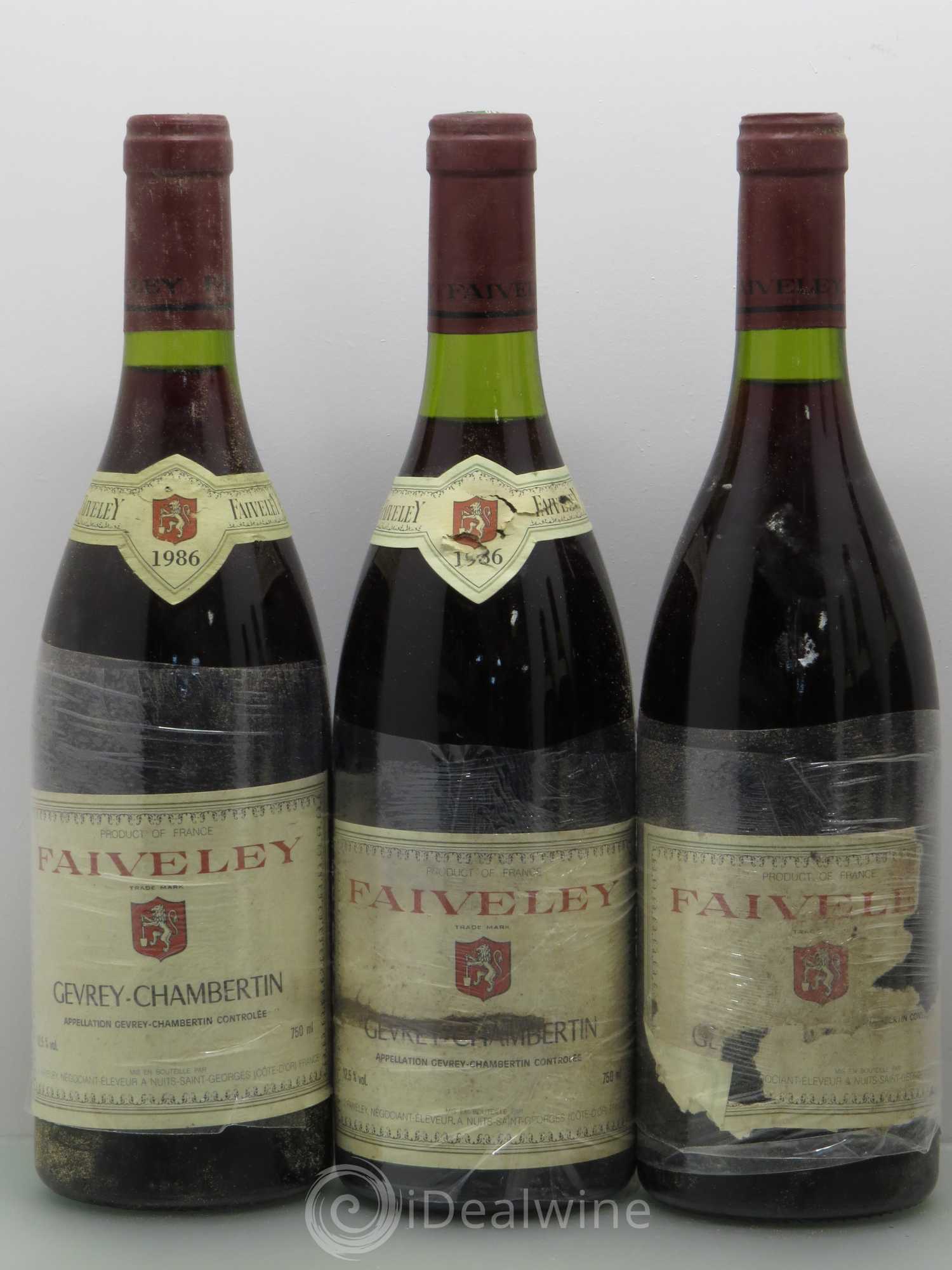 Gevrey-Chambertin Faiveley 1986 - Lot de 6 bouteilles - 1