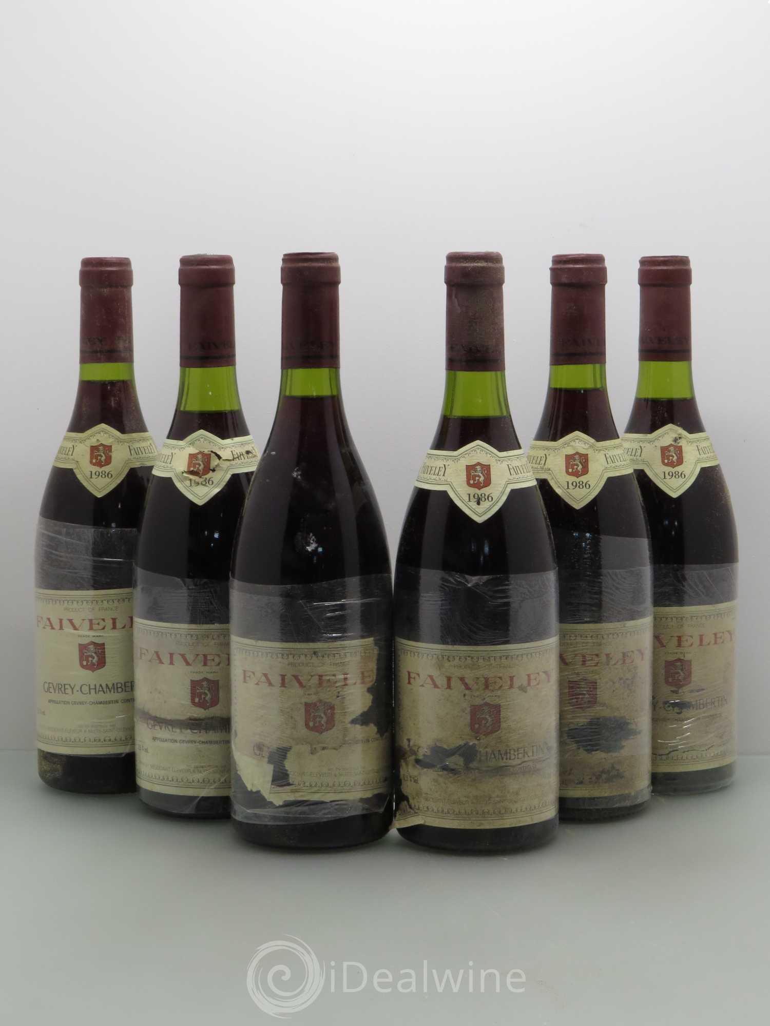 Gevrey-Chambertin Faiveley 1986 - Lot de 6 bouteilles - 0