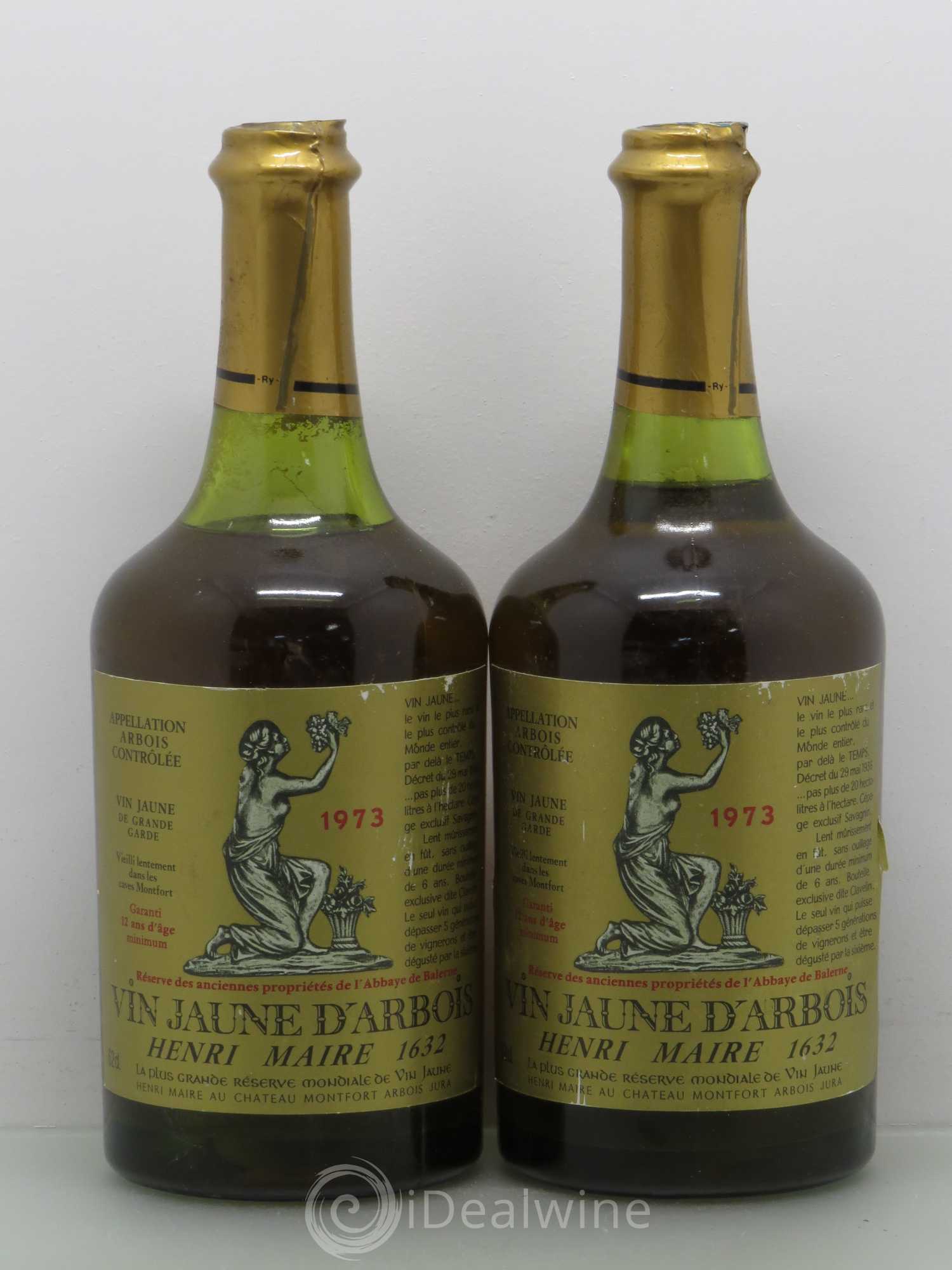 Arbois Vin Jaune Henri Maire 1973 - Lot de 2 bouteilles - 0