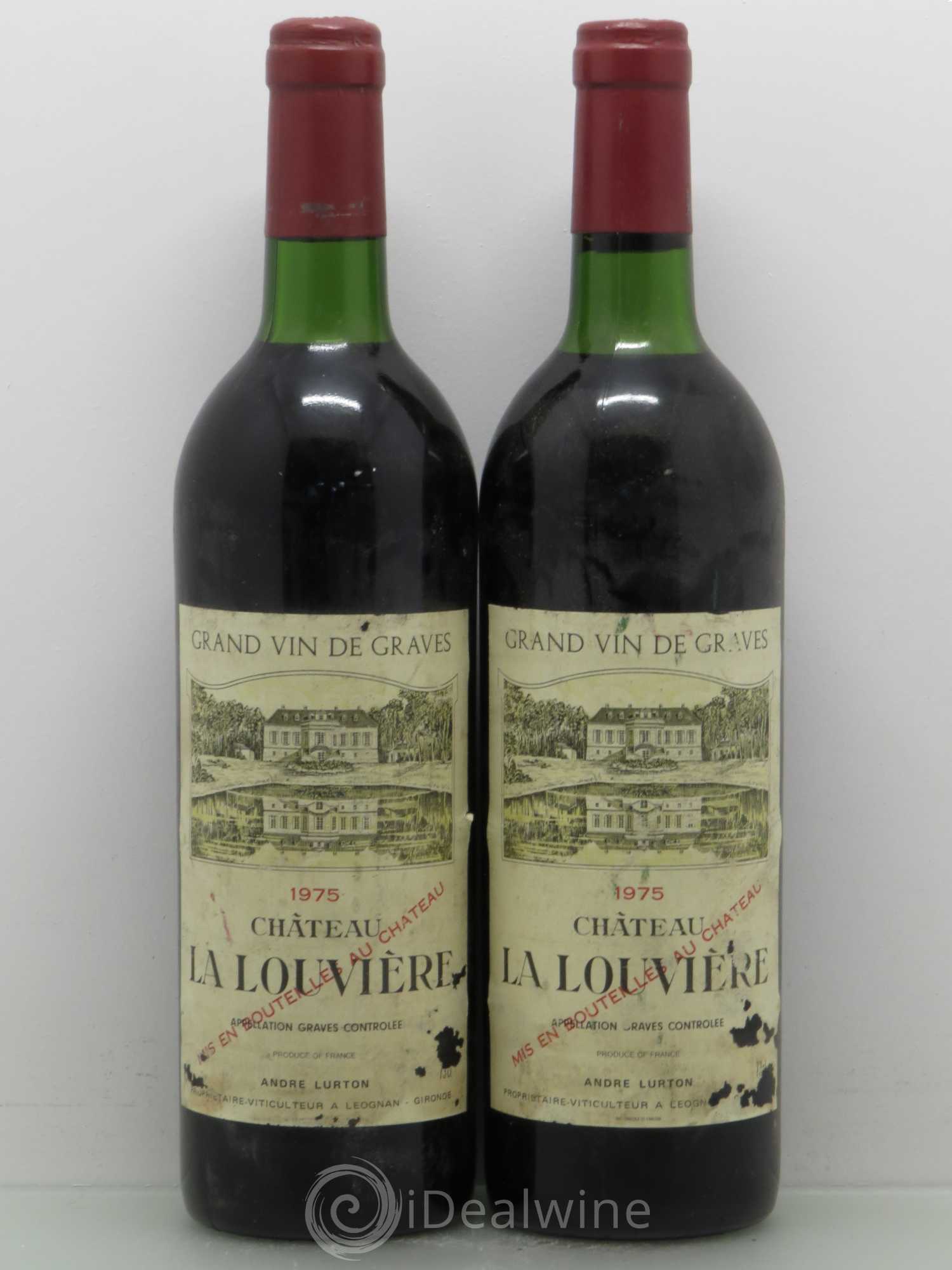 Château la Louvière 1975 - Lot de 2 bouteilles - 0
