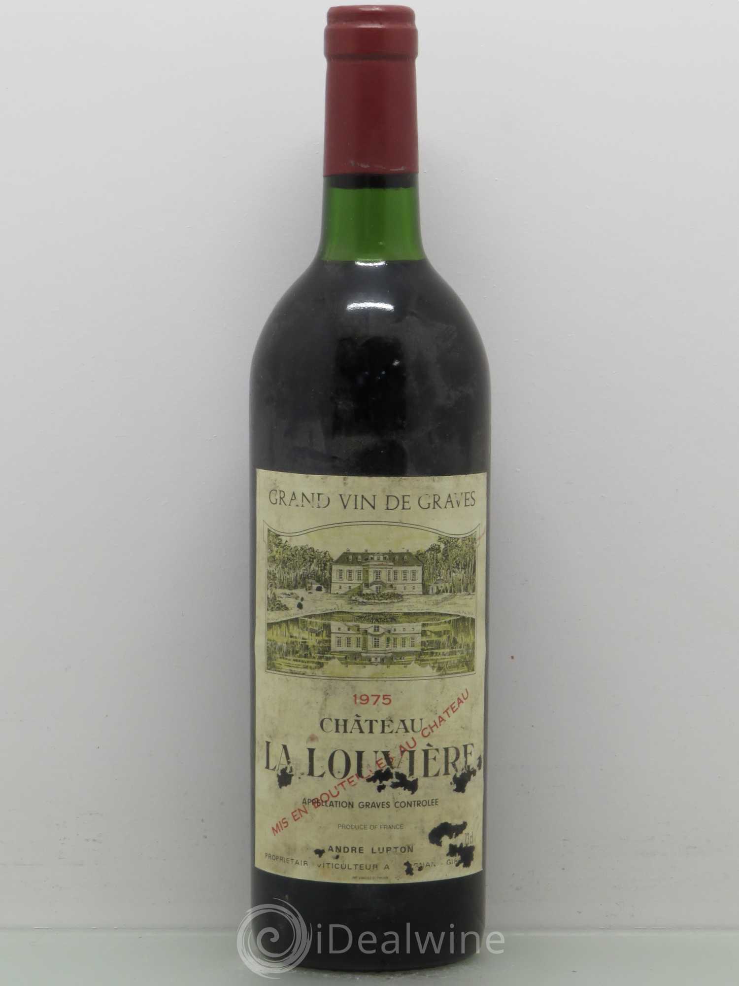 Château la Louvière 1975 - Lot de 1 bouteille - 0