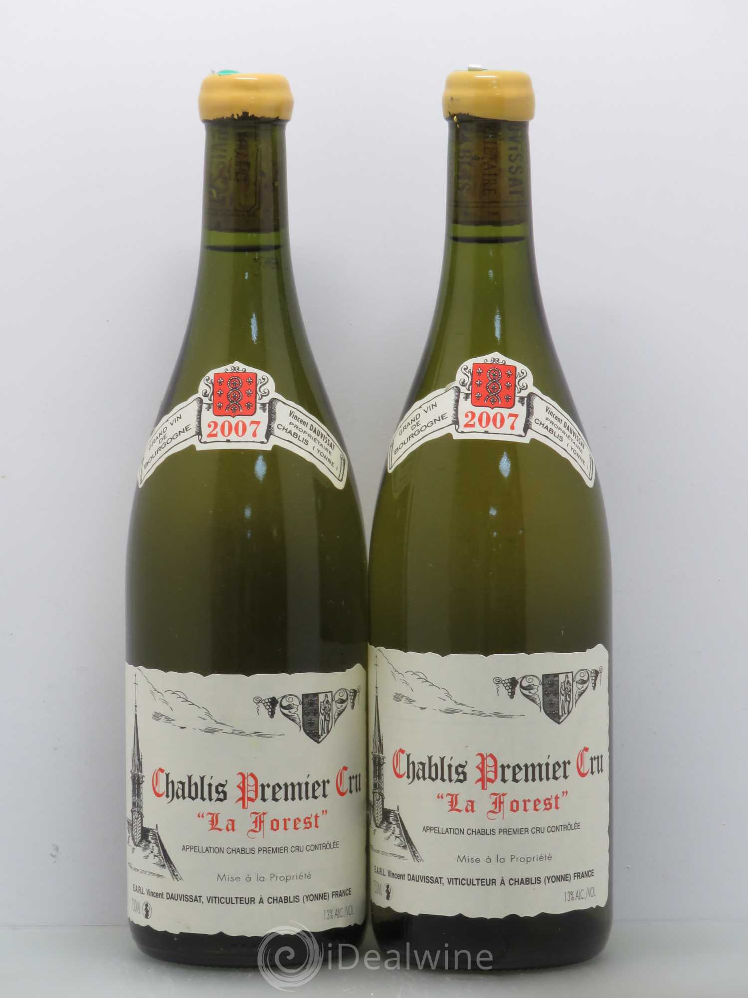 Chablis 1er Cru La Forest Vincent Dauvissat (Domaine) 2007 - Lot de 2 bouteilles - 0