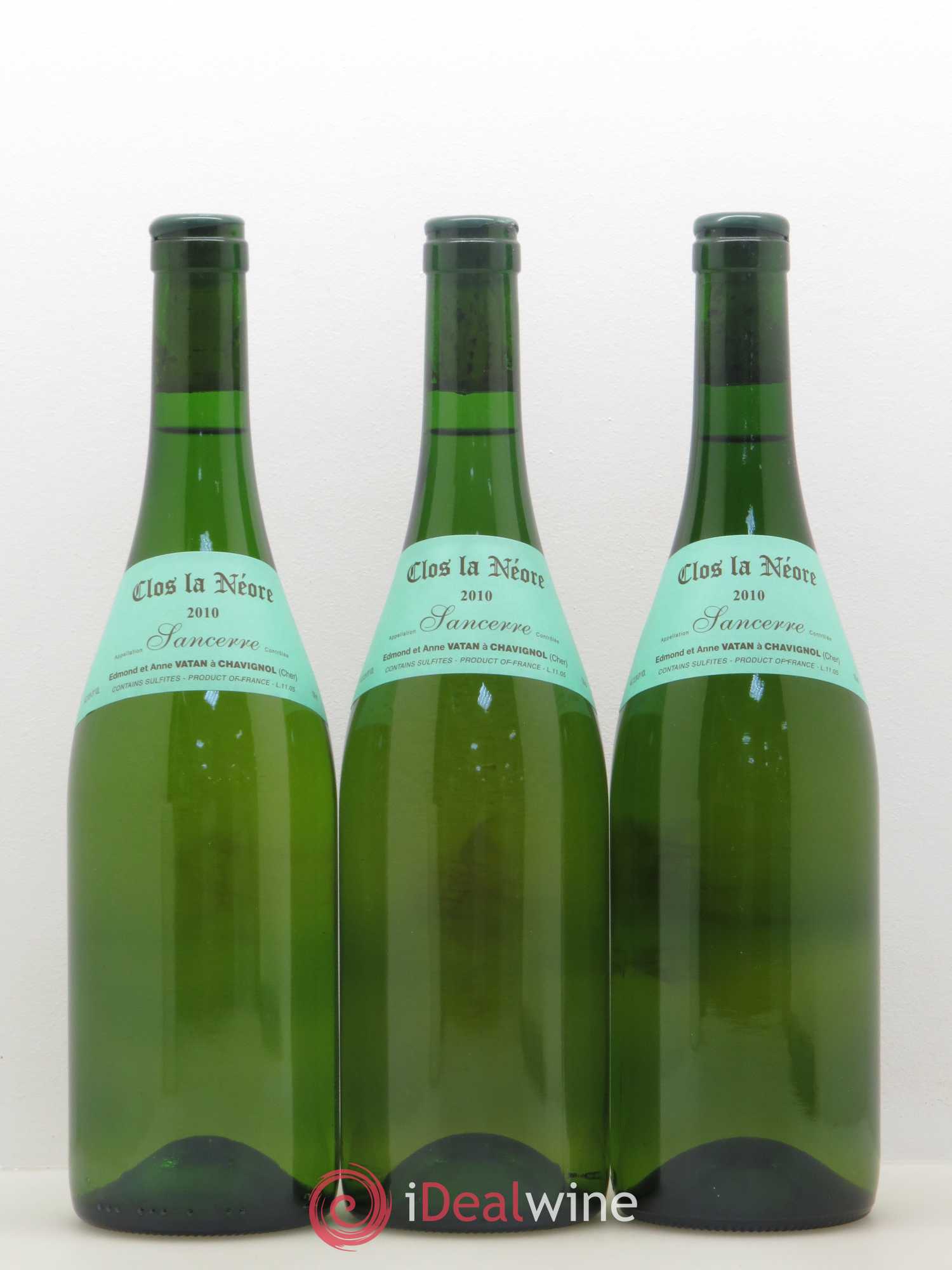 Sancerre Clos la Neore Edmond Vatan 2010 - Lot de 3 bouteilles - 0