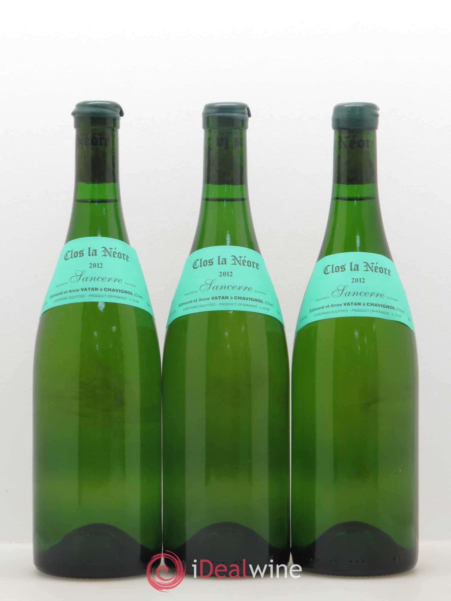 Sancerre Clos la Neore Edmond Vatan 2012 - Lot de 3 bouteilles - 0