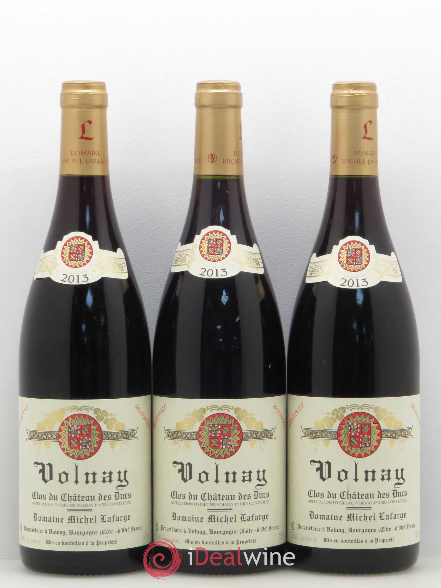 Volnay 1er Cru Clos du Château des Ducs Lafarge (Domaine) 2013 - Lot de 3 bouteilles - 0