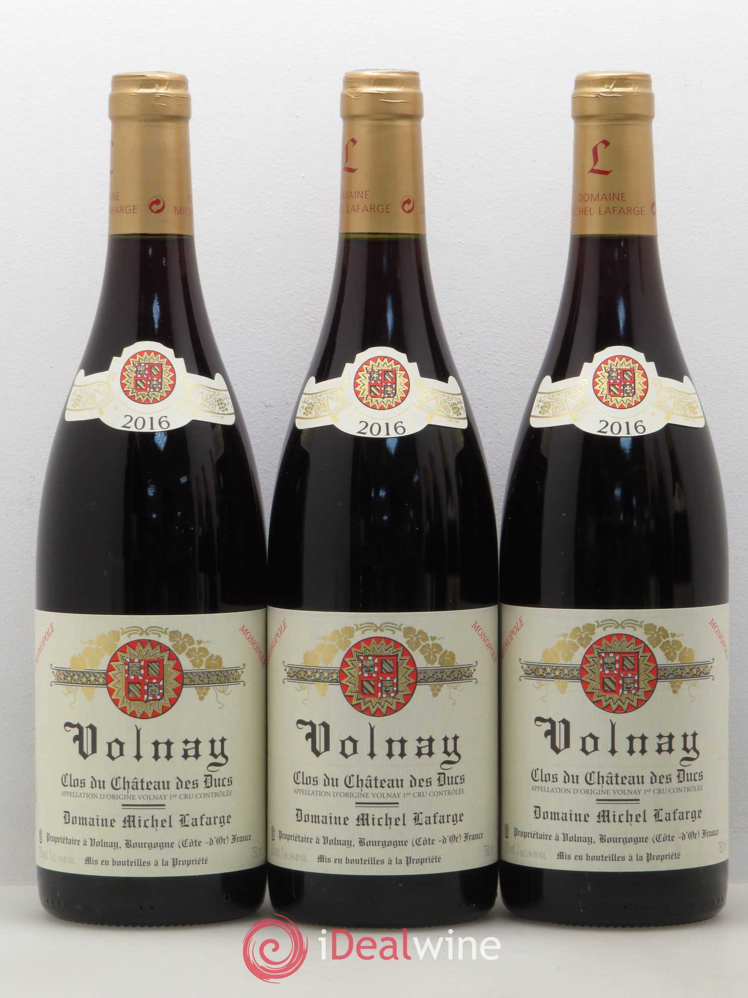 Volnay 1er Cru Clos du Château des Ducs Lafarge (Domaine) 2016 - Lot de 6 bouteilles - 1