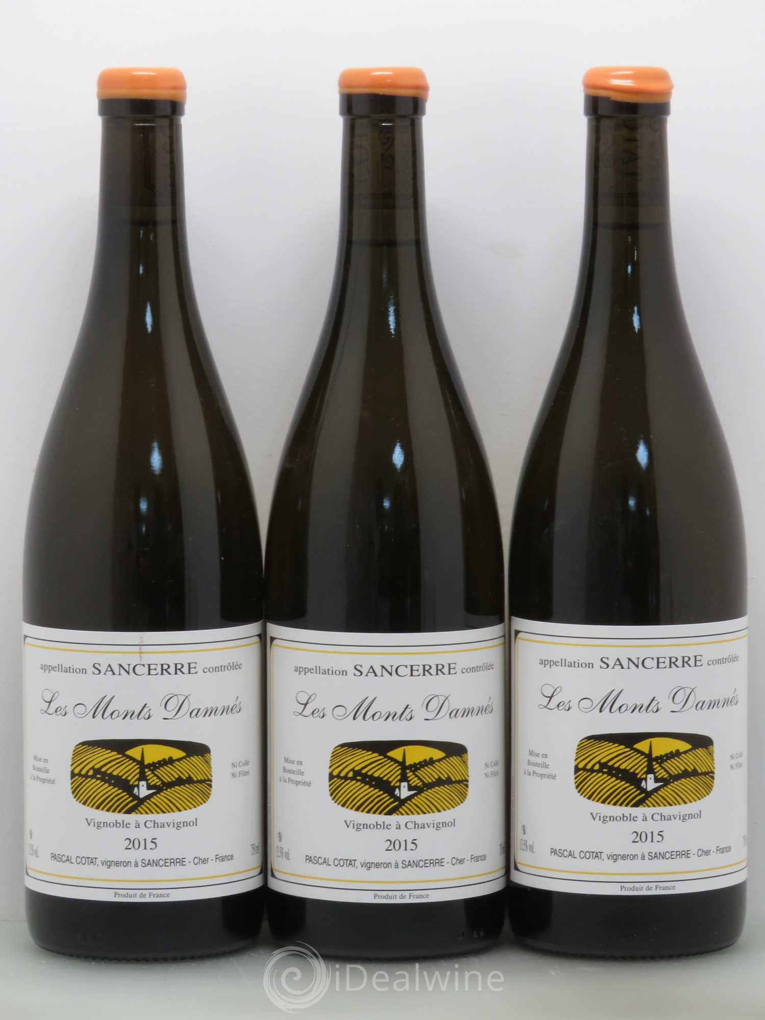 Sancerre Monts Damnes Pascal Cotat 2015 - Posten von 3 Flaschen - 0