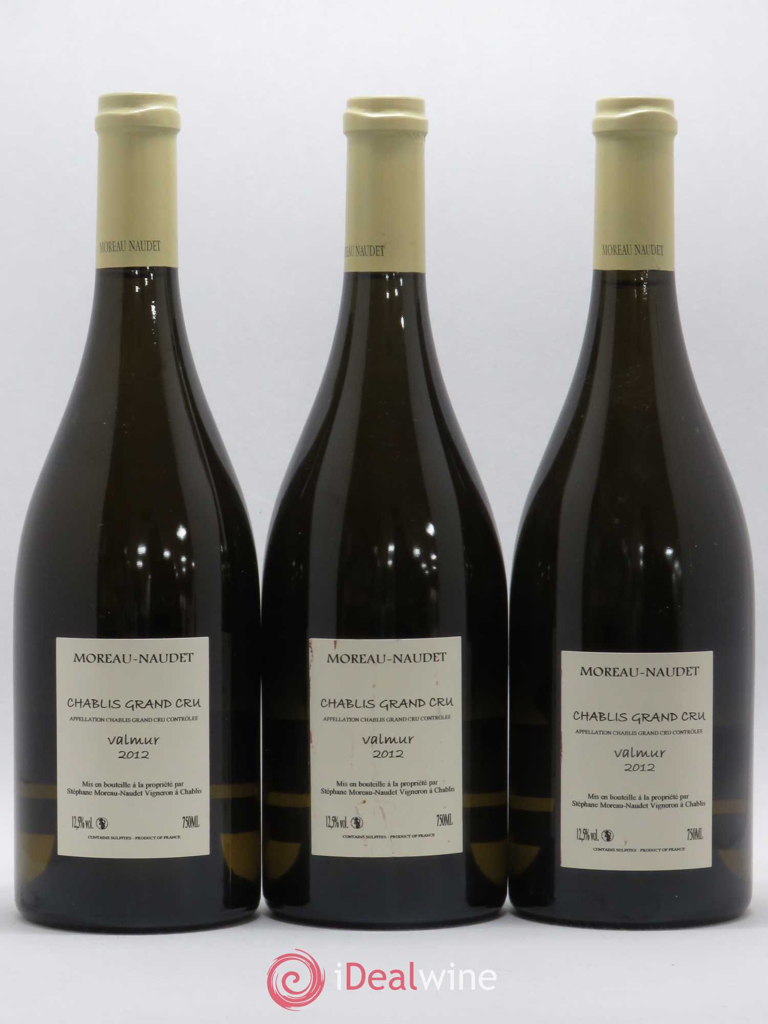 Chablis Elise (Domaine d') Grand Cru Valmur Moreau Naudet 2012 - Posten von 3 Flaschen - 1
