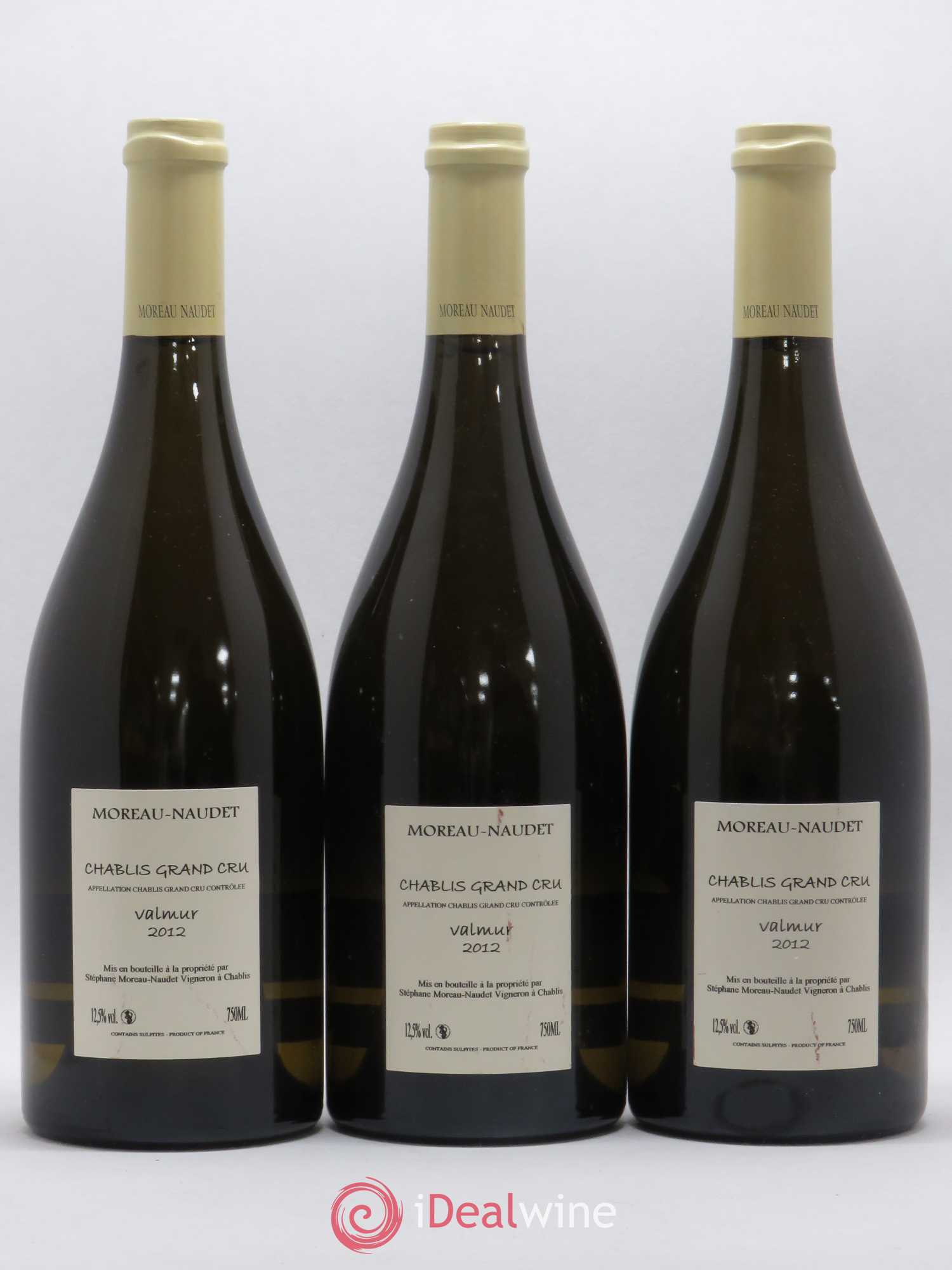 Chablis Elise (Domaine d') Grand Cru Valmur Moreau Naudet 2012 - Posten von 3 Flaschen - 1