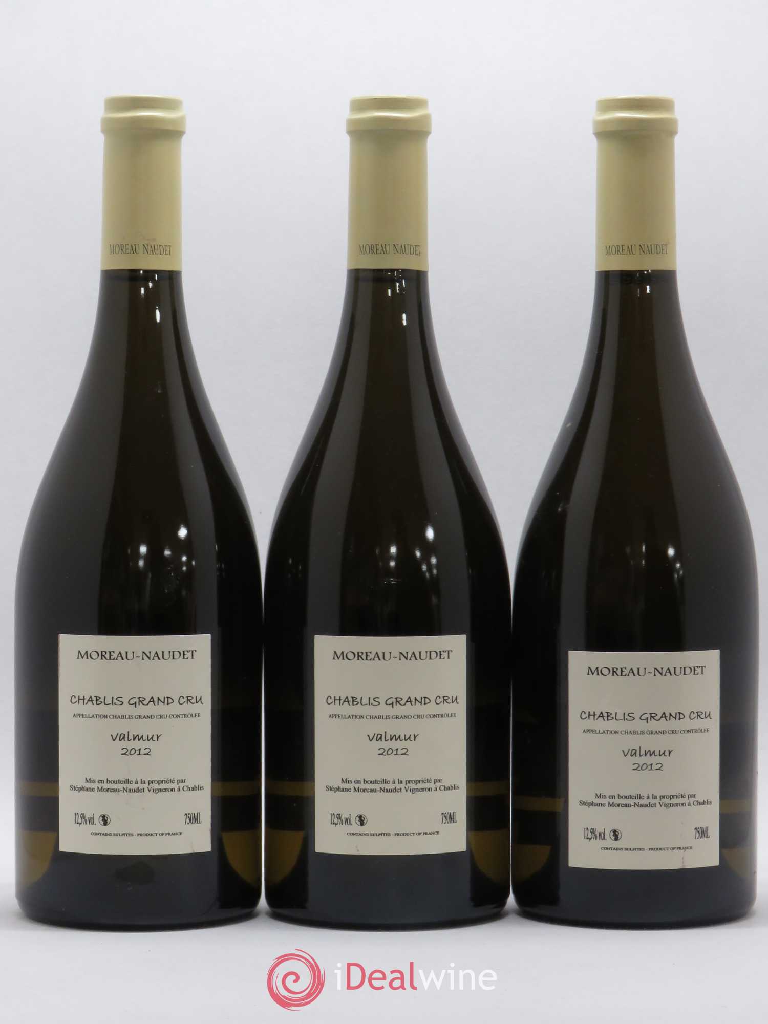 Chablis Elise (Domaine d') Grand Cru Valmur Moreau Naudet 2012 - Posten von 3 Flaschen - 1