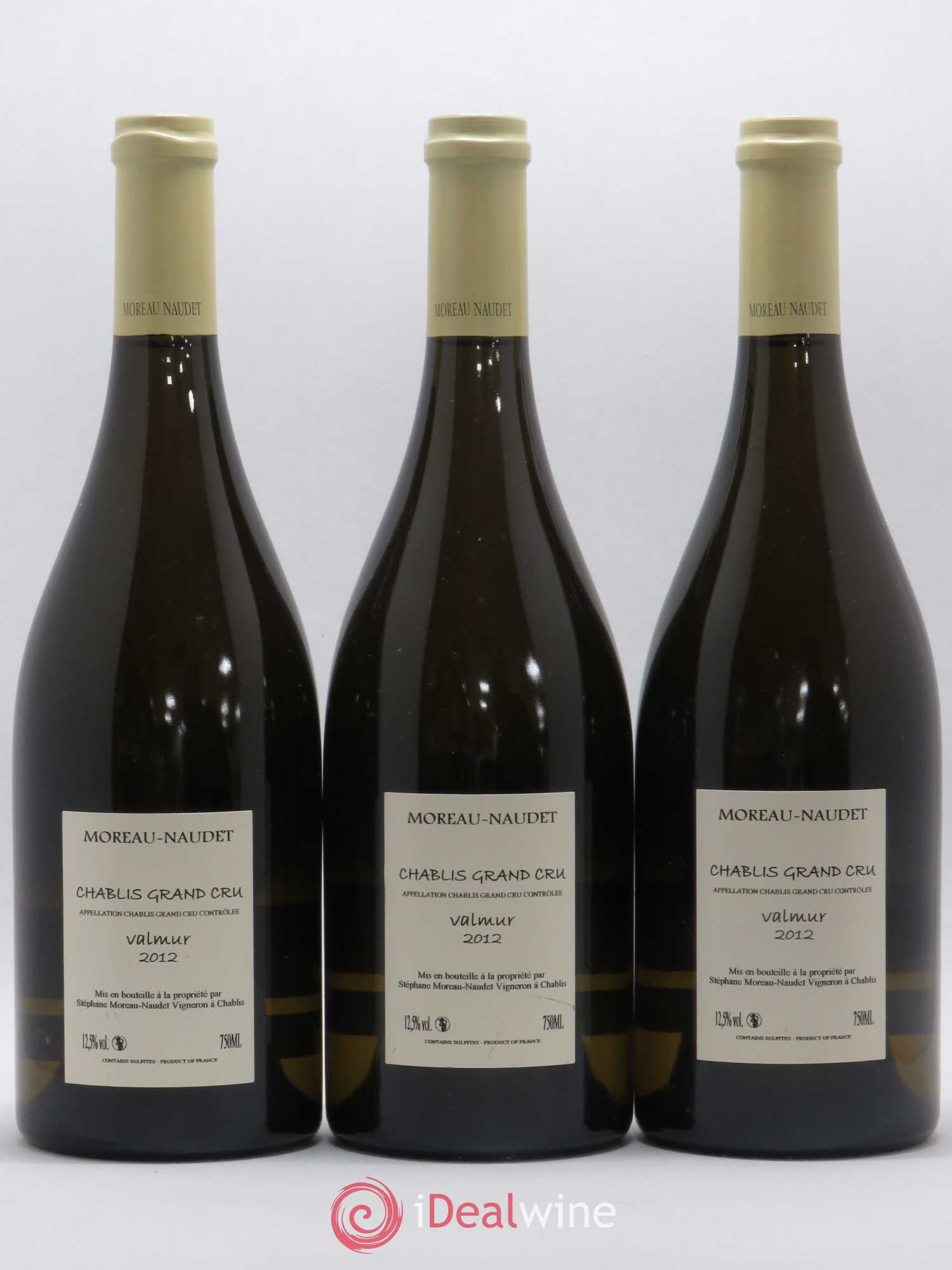 Chablis Elise (Domaine d') Grand Cru Valmur Moreau Naudet 2012 - Posten von 3 Flaschen - 1