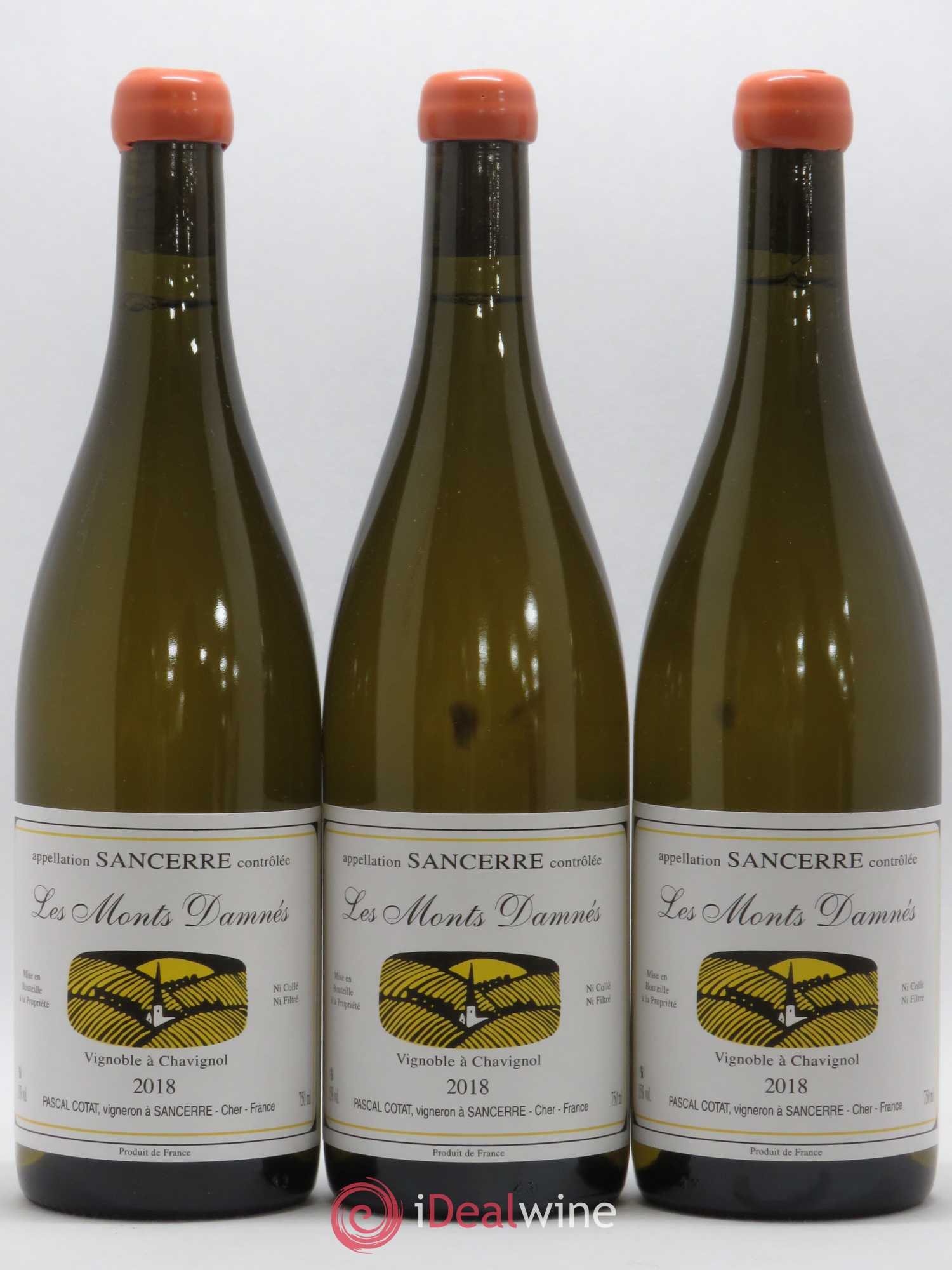 Sancerre Les Monts Damnés Pascal Cotat 2018 - Lot de 3 bouteilles - 0