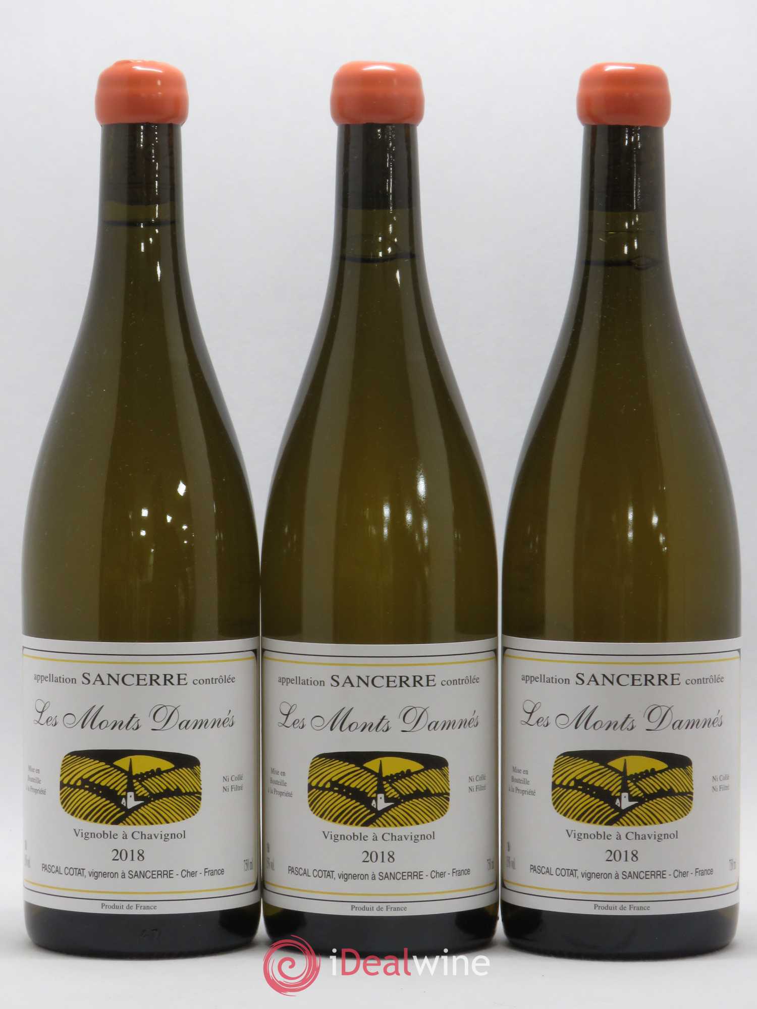Sancerre Les Monts Damnés Pascal Cotat 2018 - Lot de 3 bouteilles - 0