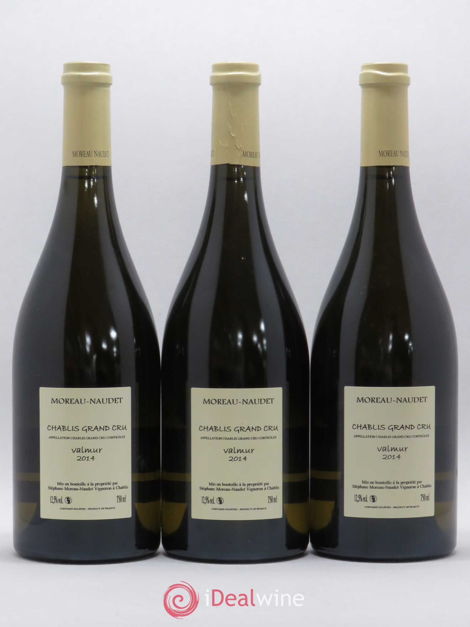 Chablis Elise (Domaine d') Grand Cru Valmur Moreau Naudet 2014 - Posten von 3 Flaschen - 1
