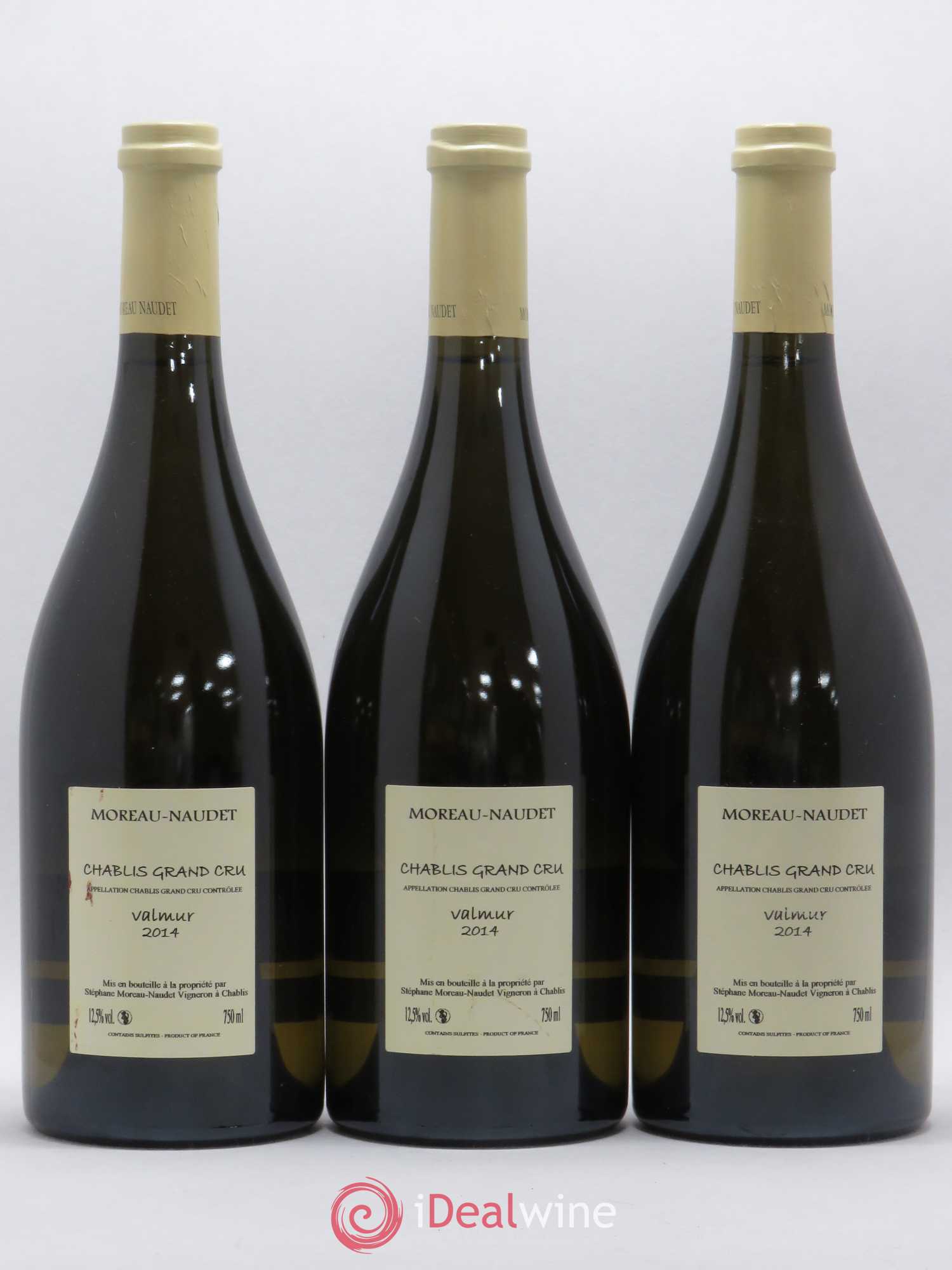 Chablis Elise (Domaine d') Grand Cru Valmur Moreau Naudet 2014 - Posten von 3 Flaschen - 1