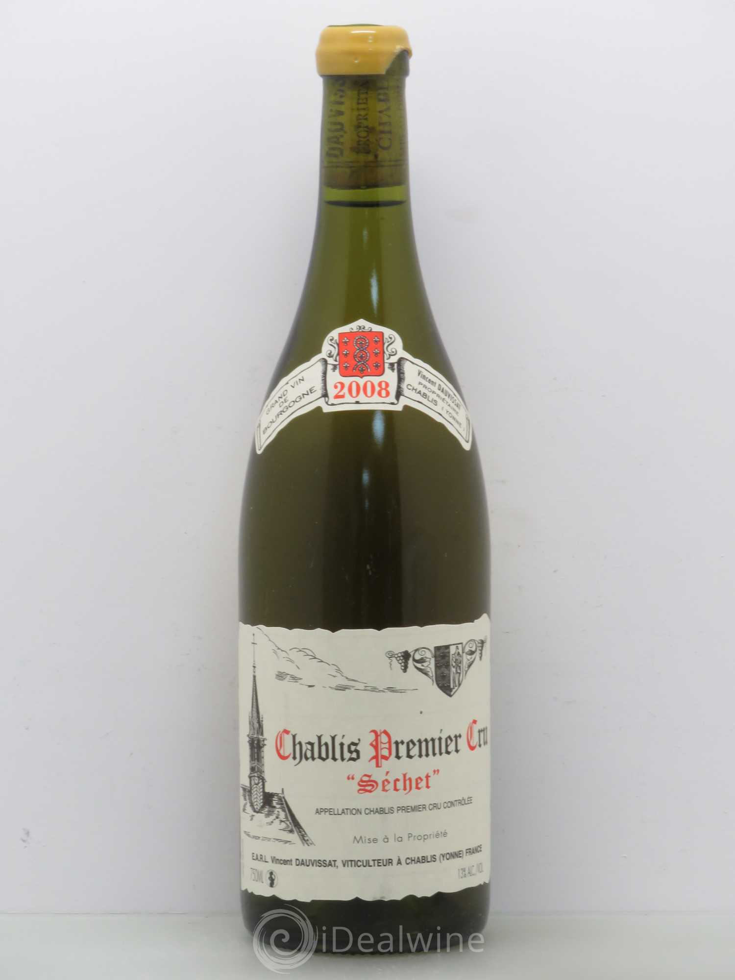 Chablis 1er Cru Séchet Vincent Dauvissat (Domaine) 2008 - Lot de 1 bouteille - 0