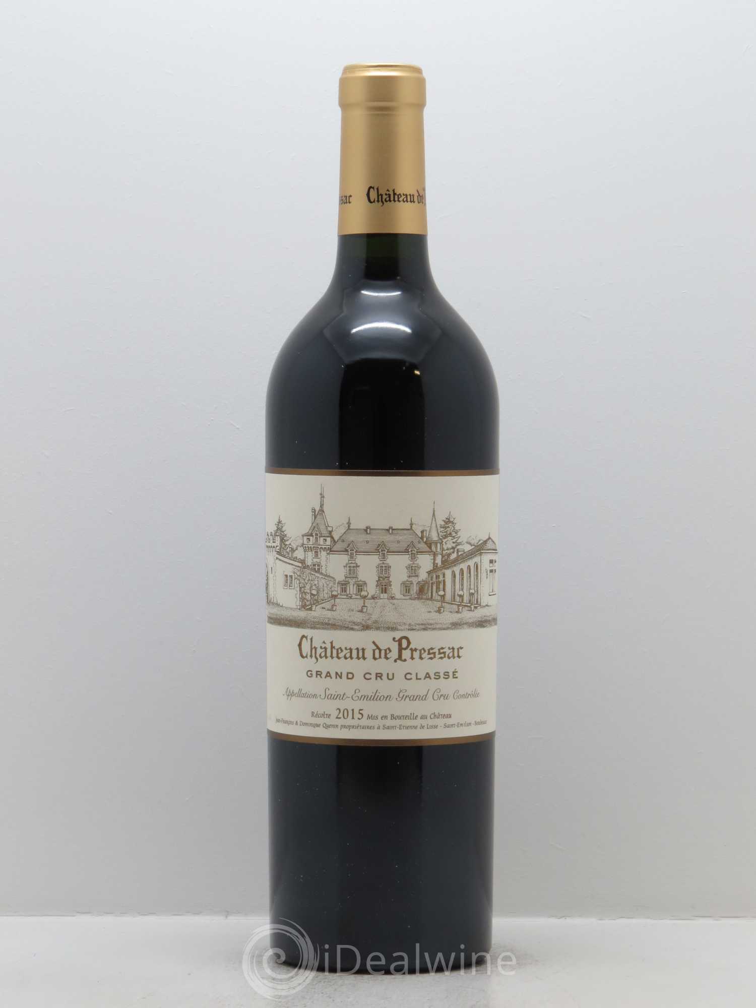 Château de Pressac Grand Cru Classé (CBO-12 bts) 2015 - Lot de 1 bouteille - 0