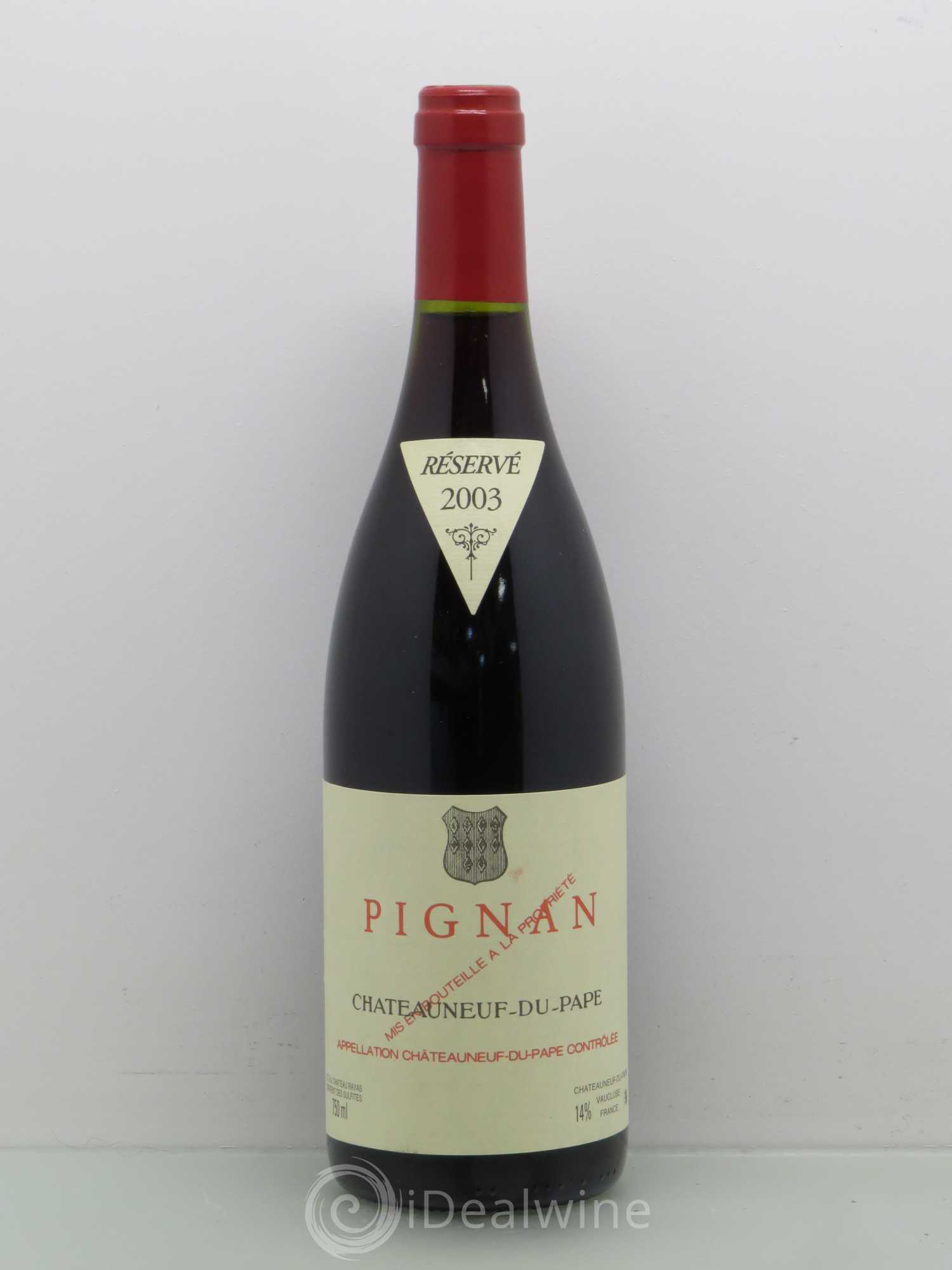 Châteauneuf-du-Pape Pignan Emmanuel Reynaud 2003 - Lot de 1 bouteille - 0