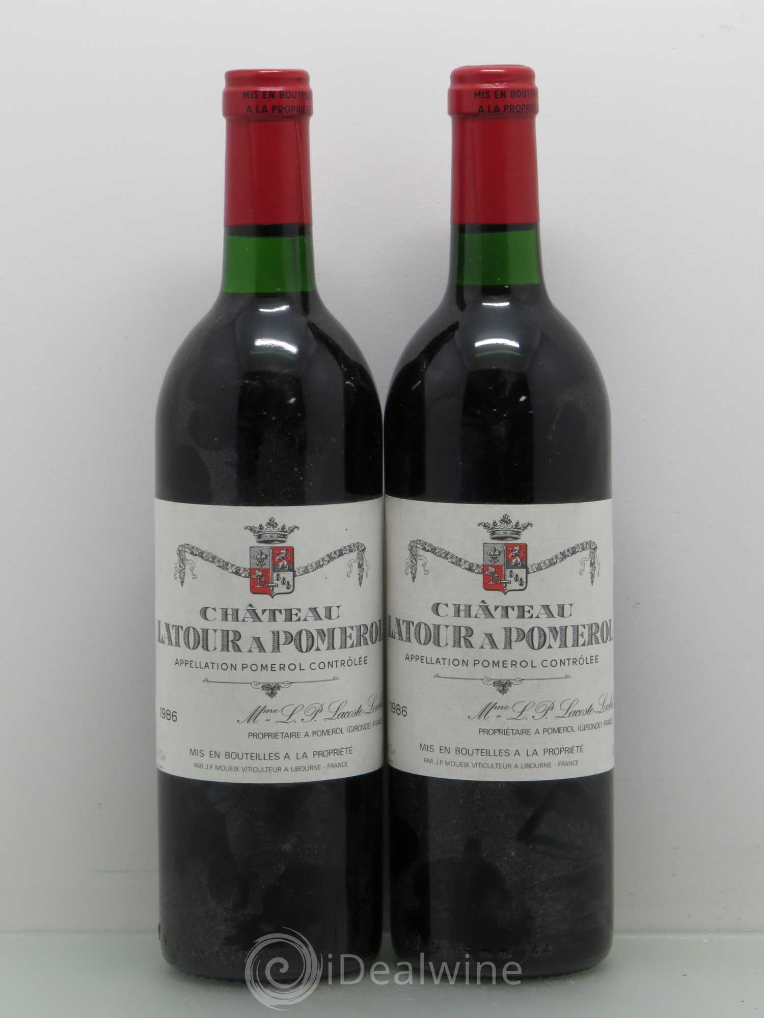 Château Latour à Pomerol 1986 - Lot de 2 bouteilles - 0