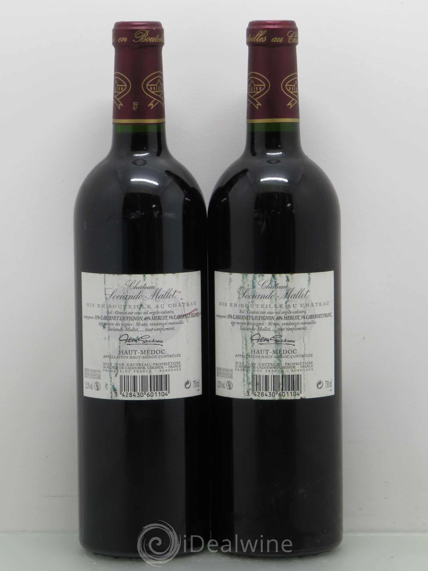 Château Sociando Mallet 2006 - Lot de 2 bouteilles - 1