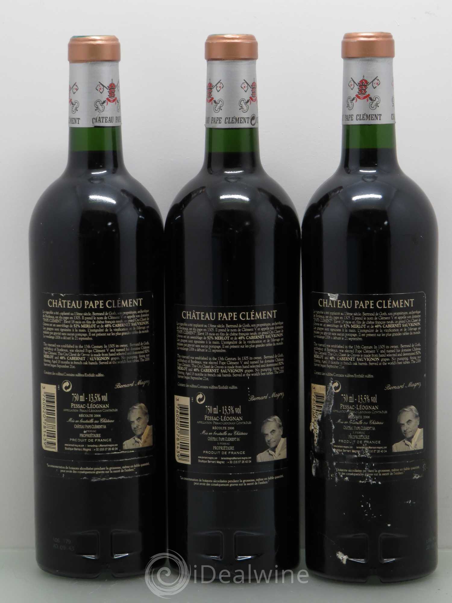 Château Pape Clément Cru Classé de Graves 2006 - Lot de 6 bouteilles - 4