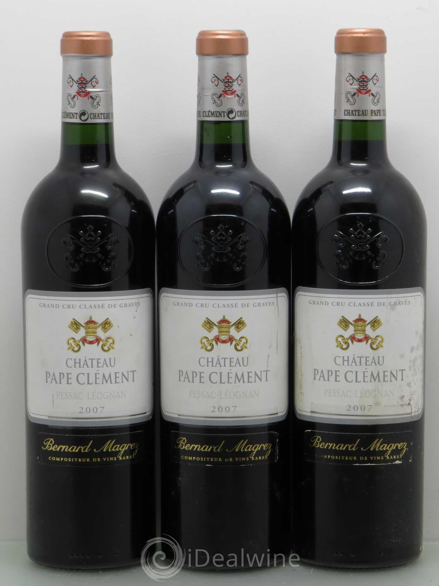 Château Pape Clément Cru Classé de Graves 2007 - Lot de 3 bouteilles - 0