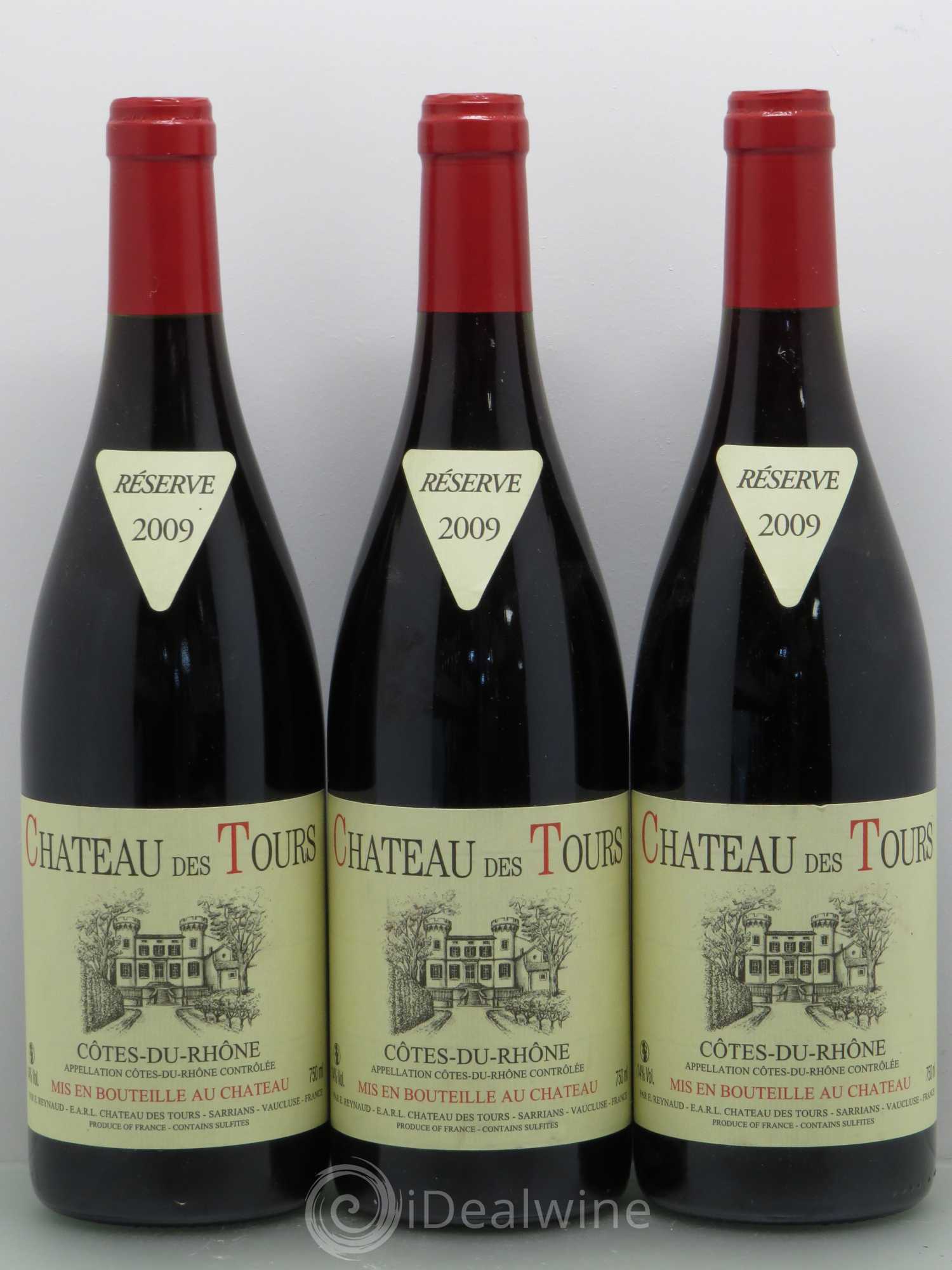 Côtes-du-Rhône Château des Tours Emmanuel Reynaud 2009 - Lot de 3 bouteilles - 0