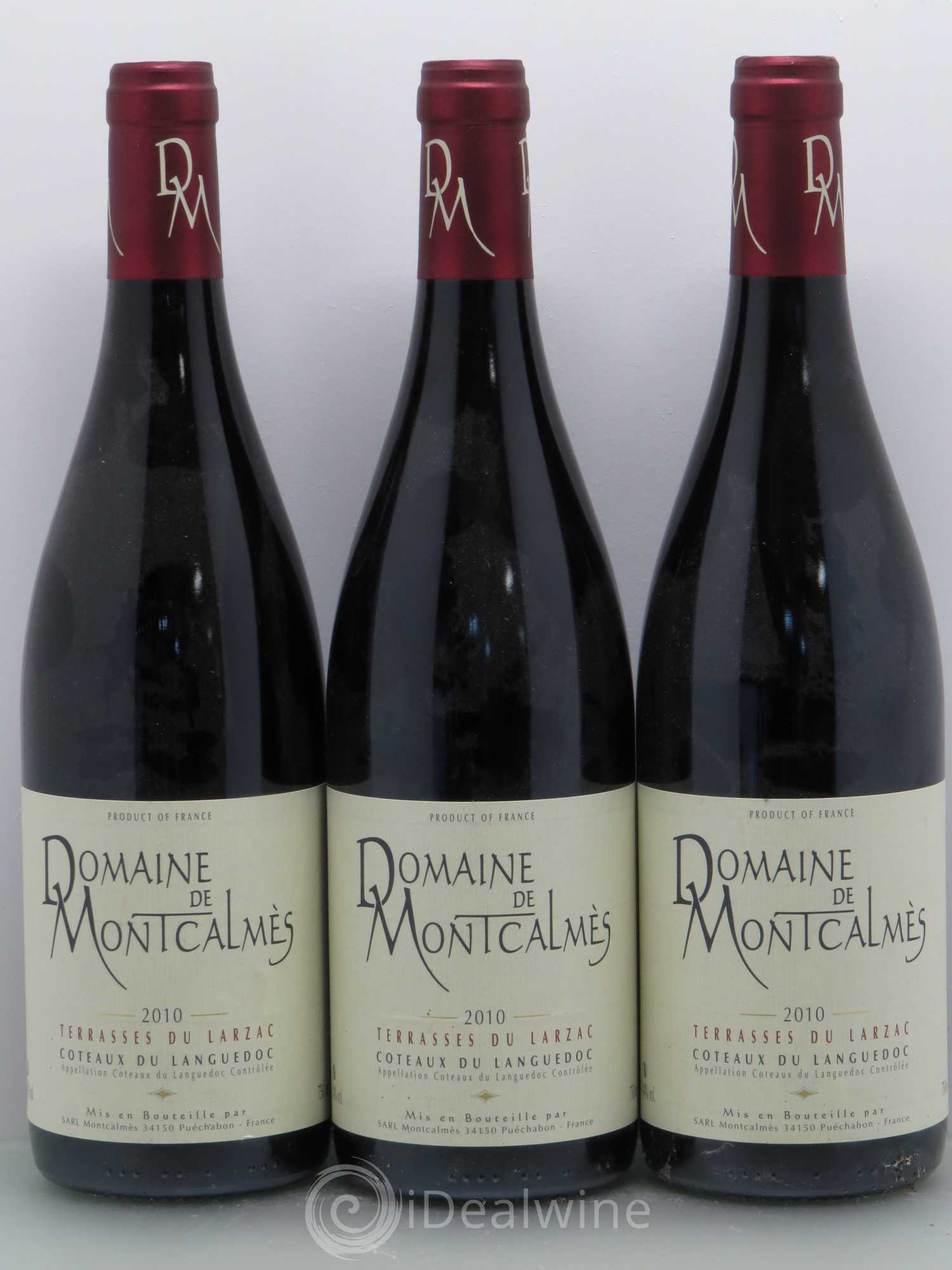 Terrasses du Larzac Domaine de Montcalmès Frédéric Pourtalié 2010 - Lot de 3 bouteilles - 0