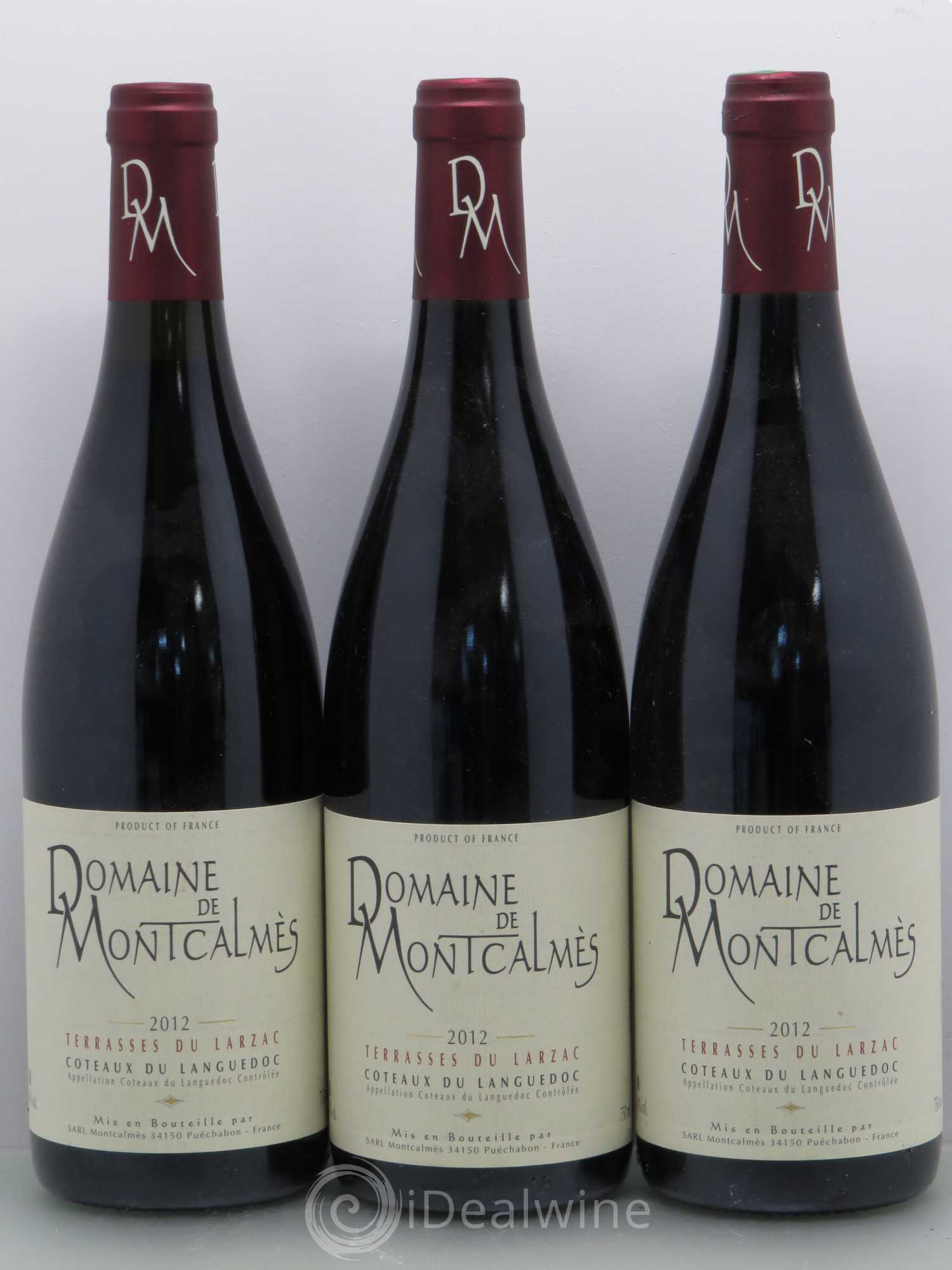 Terrasses du Larzac Domaine de Montcalmès Frédéric Pourtalié 2012 - Lot de 3 bouteilles - 0