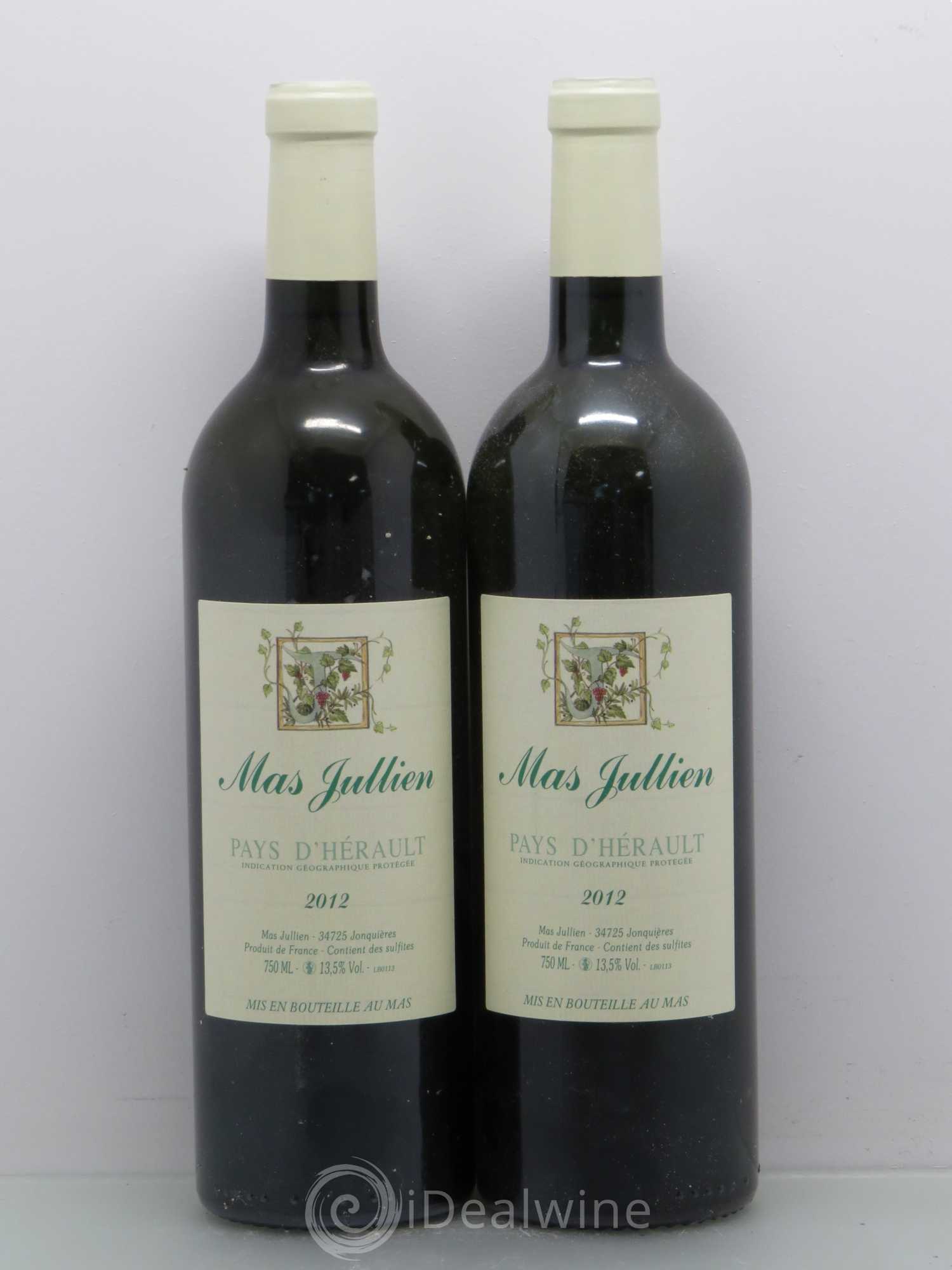 Pays d'Hérault Mas Jullien Olivier Jullien 2012 - Lot de 2 bouteilles - 0