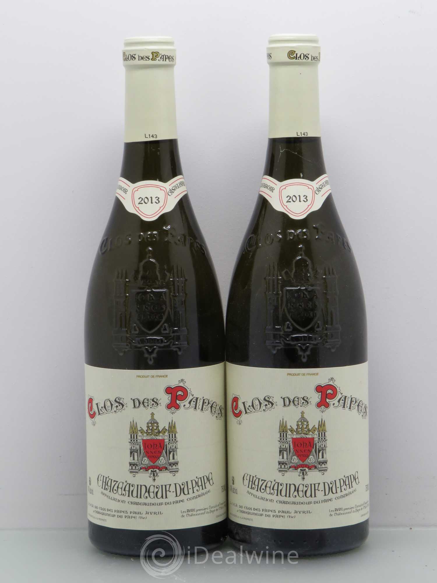 Châteauneuf-du-Pape Clos des Papes - Paul Avril 2013 - Posten von 2 Flaschen - 0